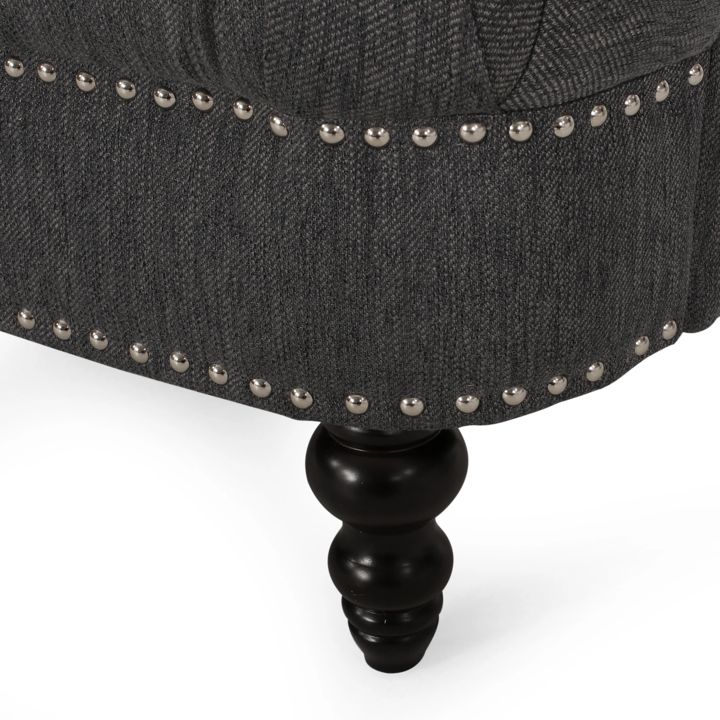 Elspeth Contemporary Deep Tufted Sofa with Nailhead Trim - furnishings
