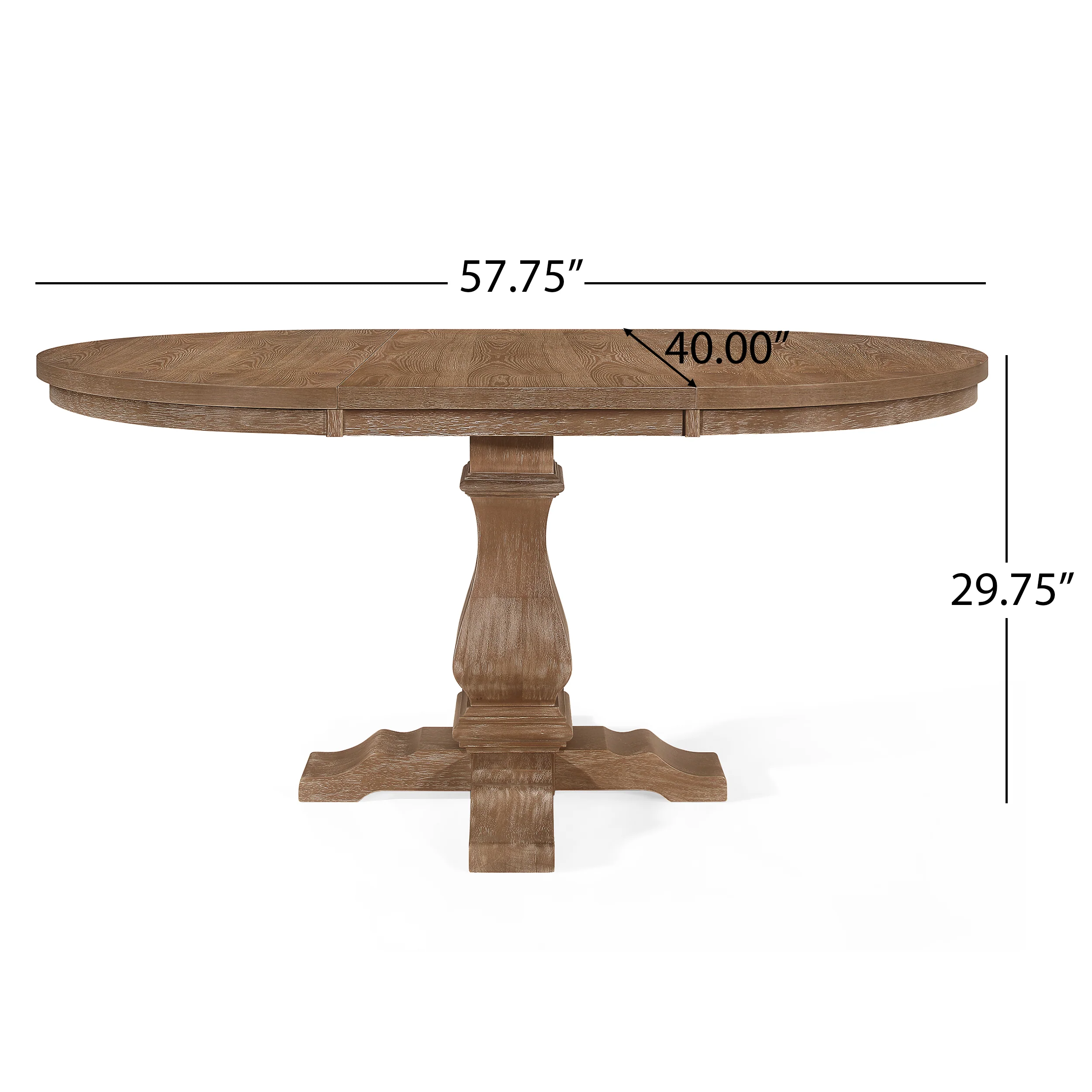 Beckstrom French Country 5-Piece Expandable Oval Dining Set - Wood - furnishings