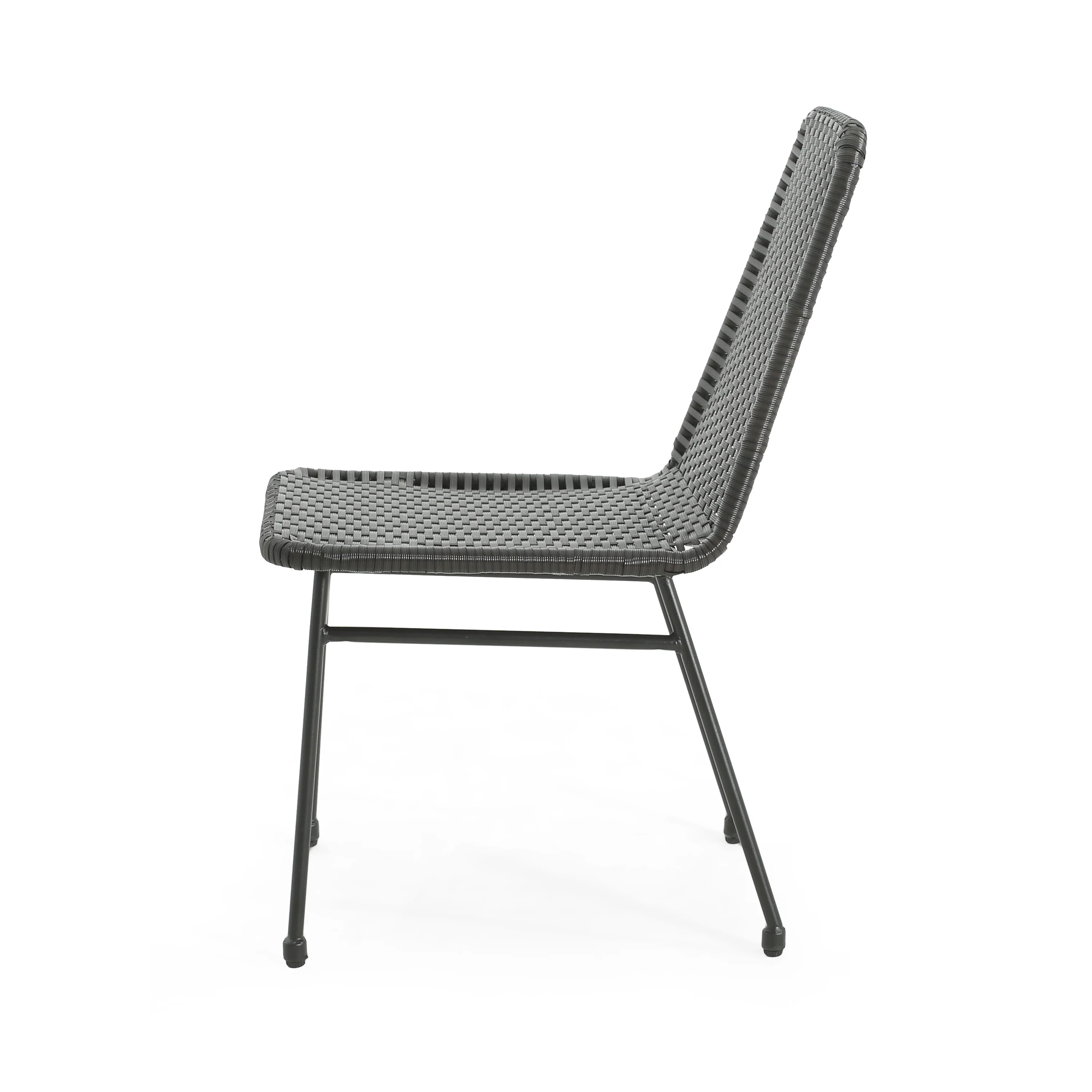 Lunara PE Wicker Dining Chair, Metal Base, Set of 2 - furnishings