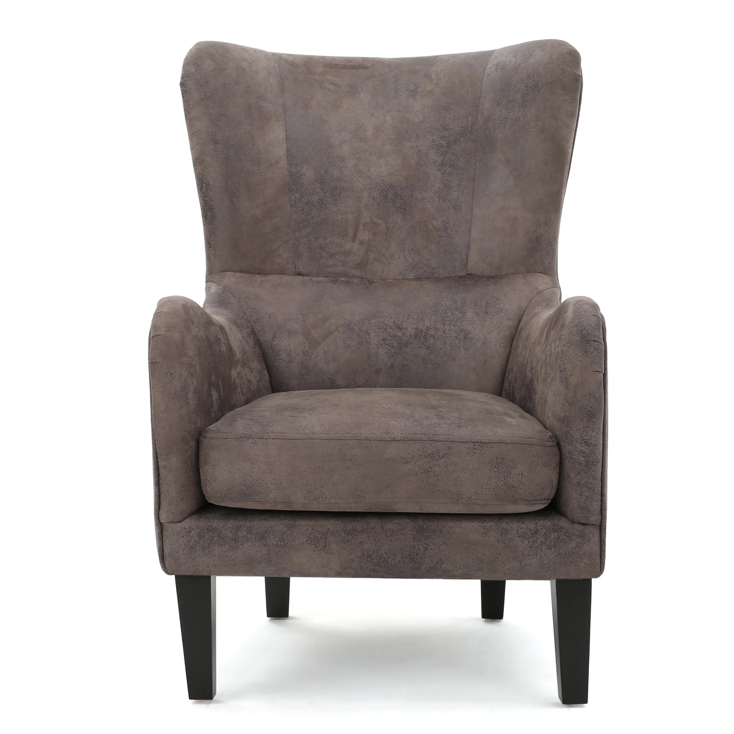 Salerno Microfiber High Back Wingback Club Chair - furnishings