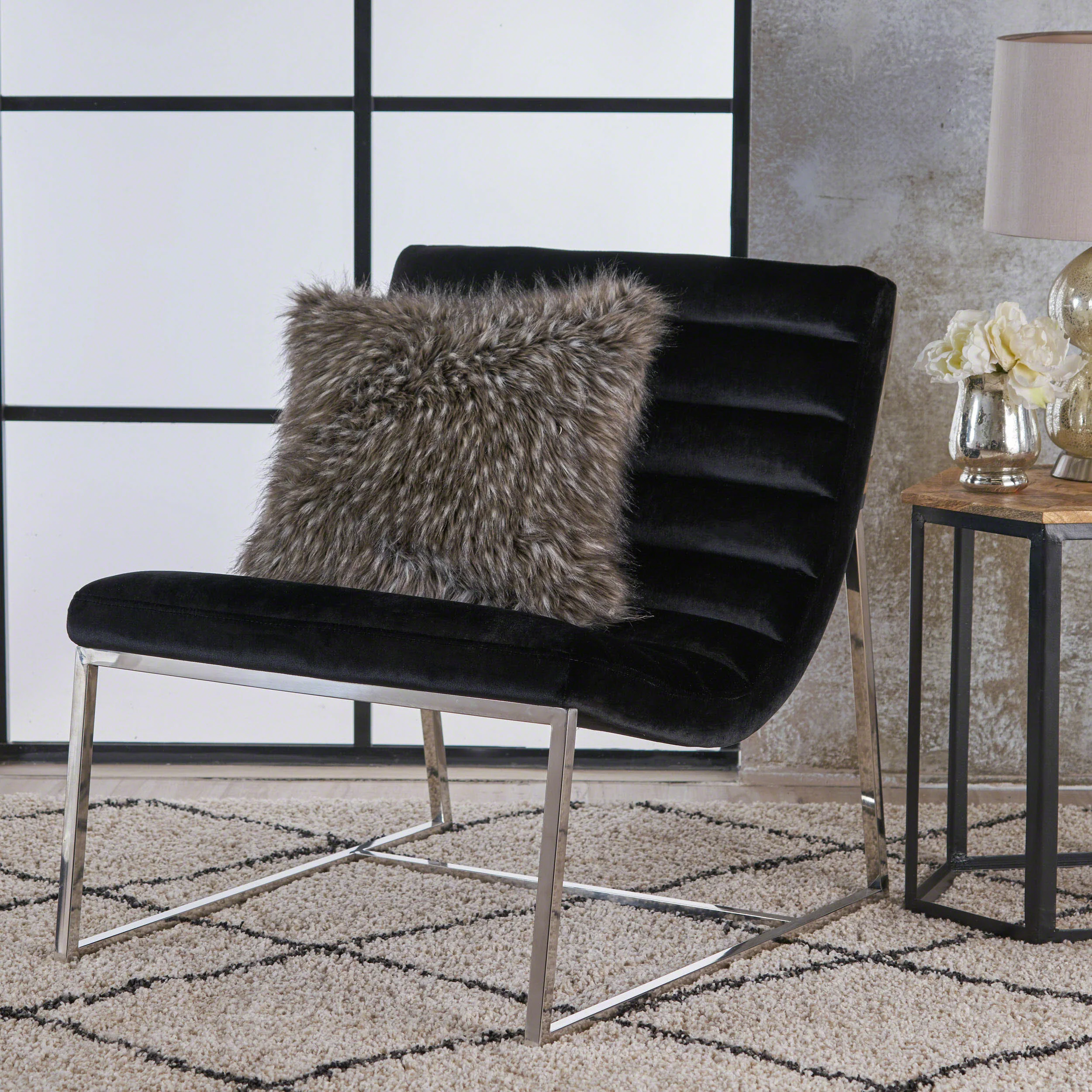 Felicia Parisian Modern Velvet Lounge Accent Chair - furnishings
