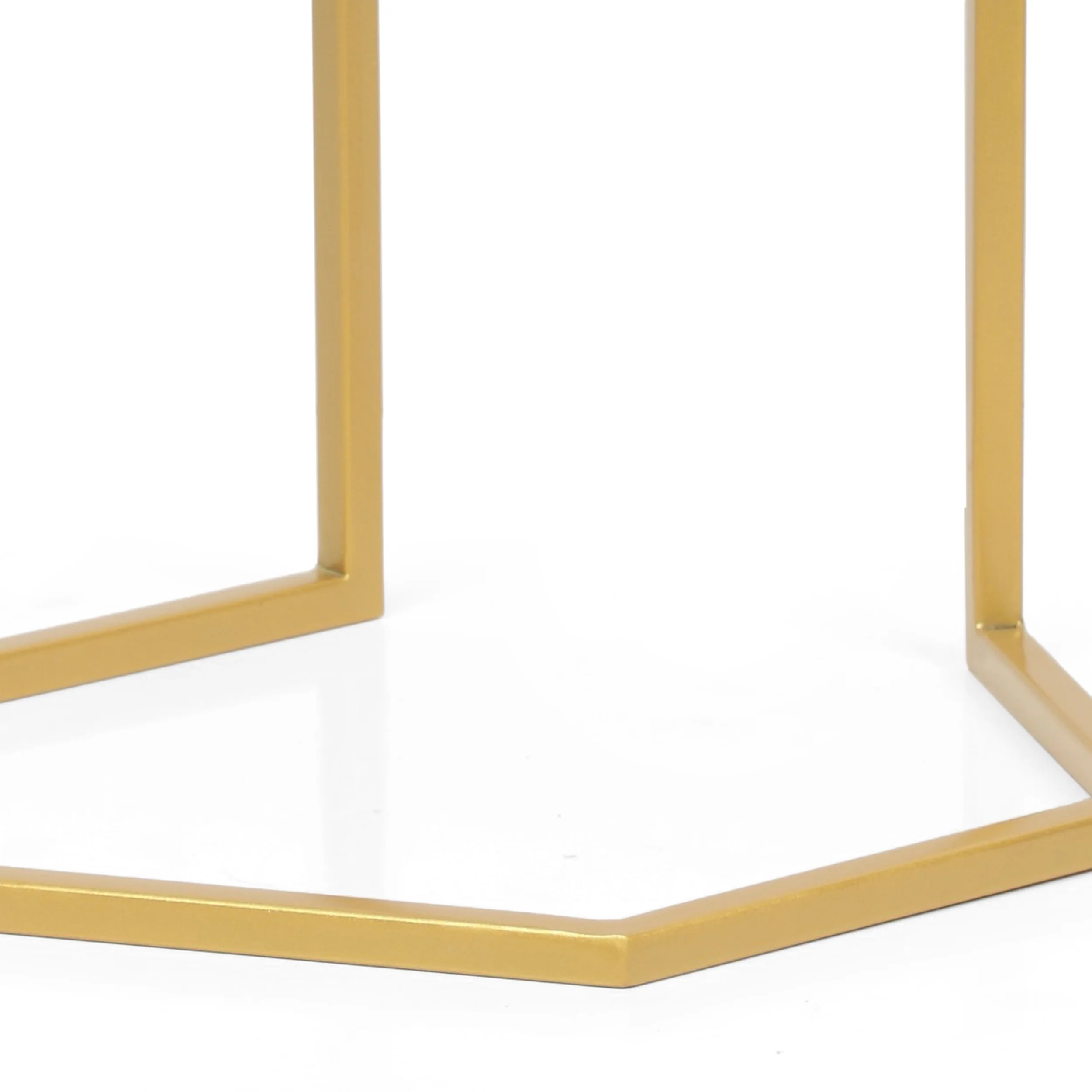 Mableton Boho Glam Handcrafted Hexagon C-Shaped Nesting Tables (Set of 3) - furnishings