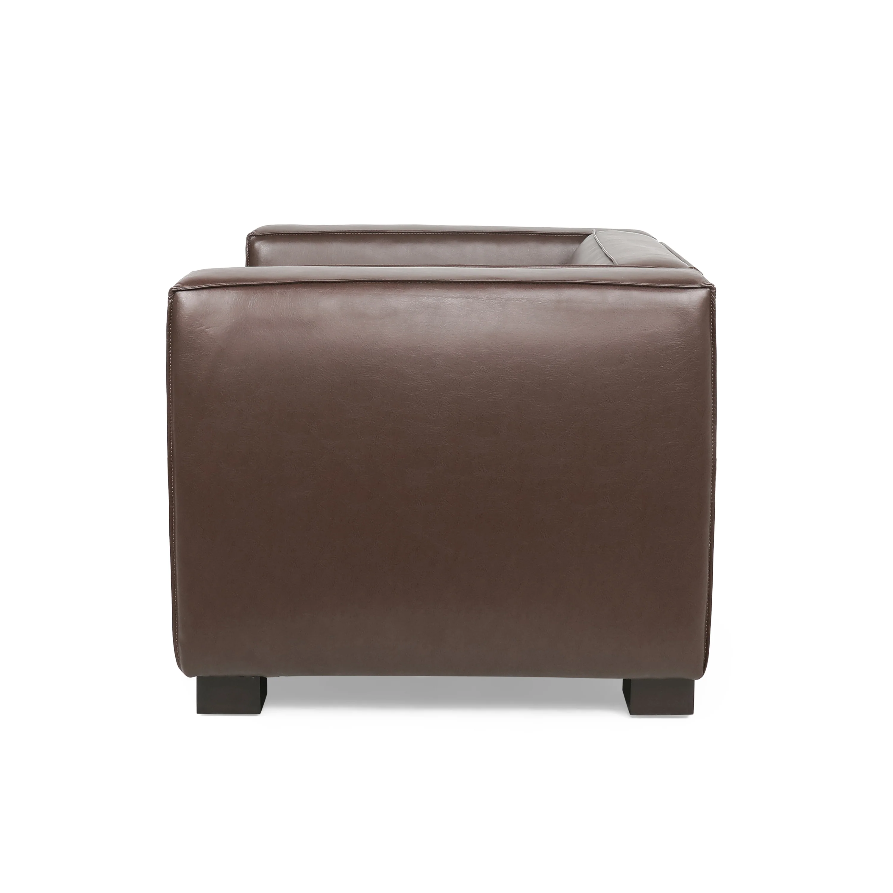 Minkler Contemporary Faux Leather Club Chair - furnishings