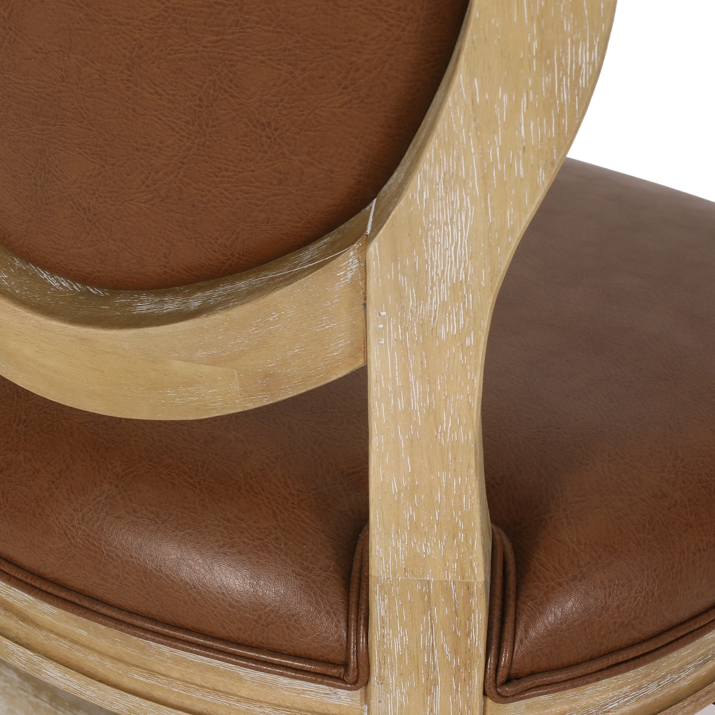 Westby French Country Upholstered Swivel Office Chair - furnishings