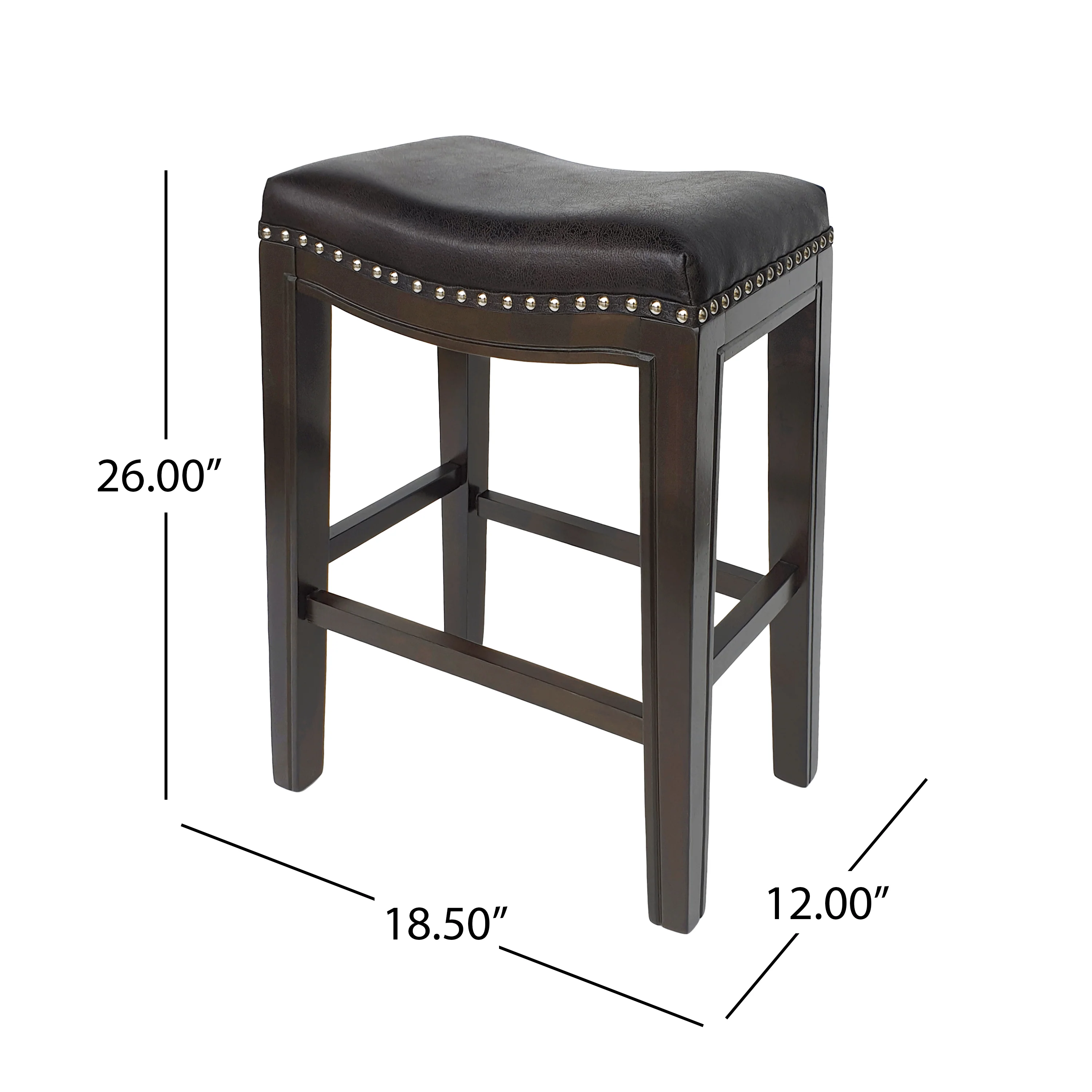 Jordon Contemporary Studded Fabric Counter Stool (Set of 2) - furnishings