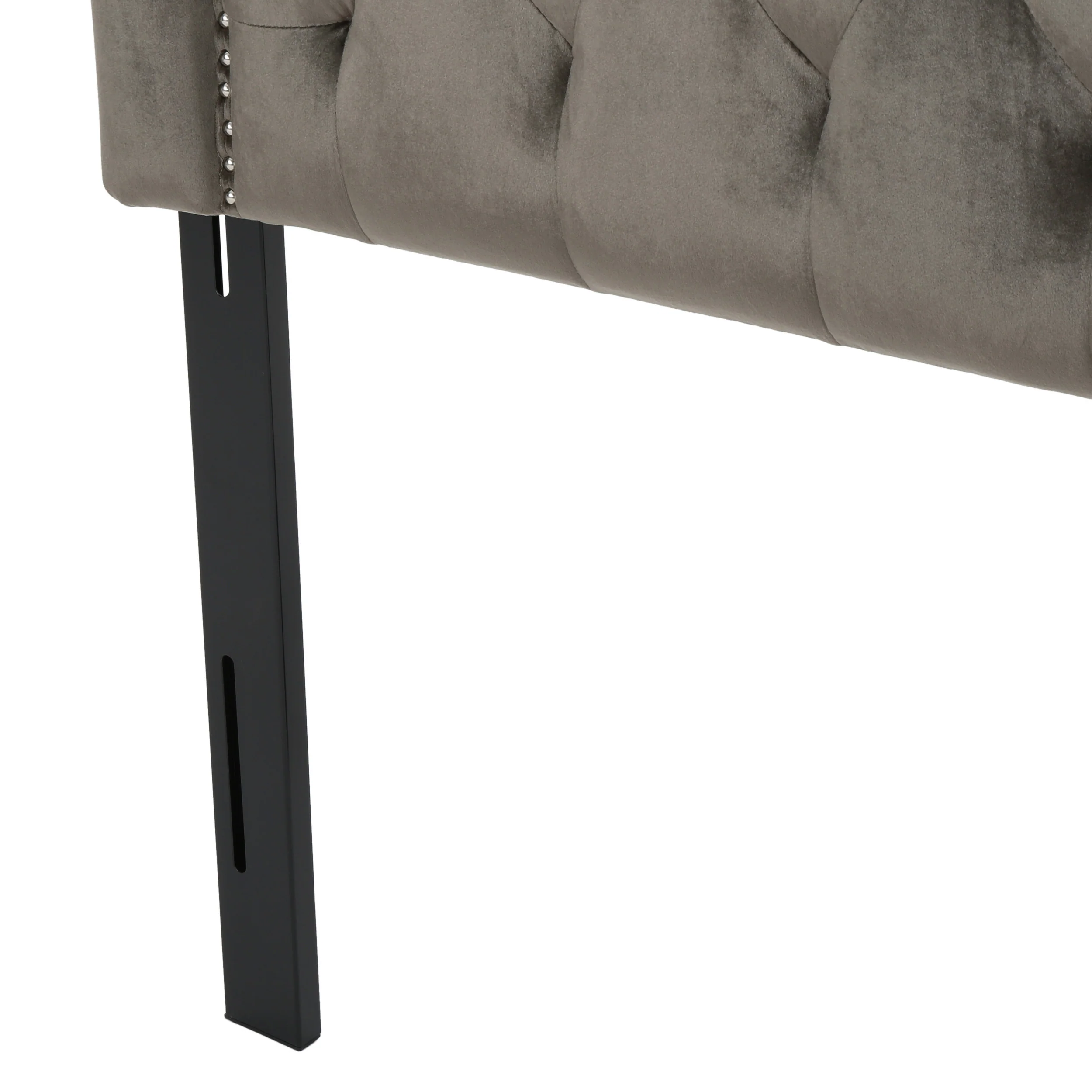 Lazarus New Velvet Studded Seam Tufted Queen/Full Headboard - furnishings