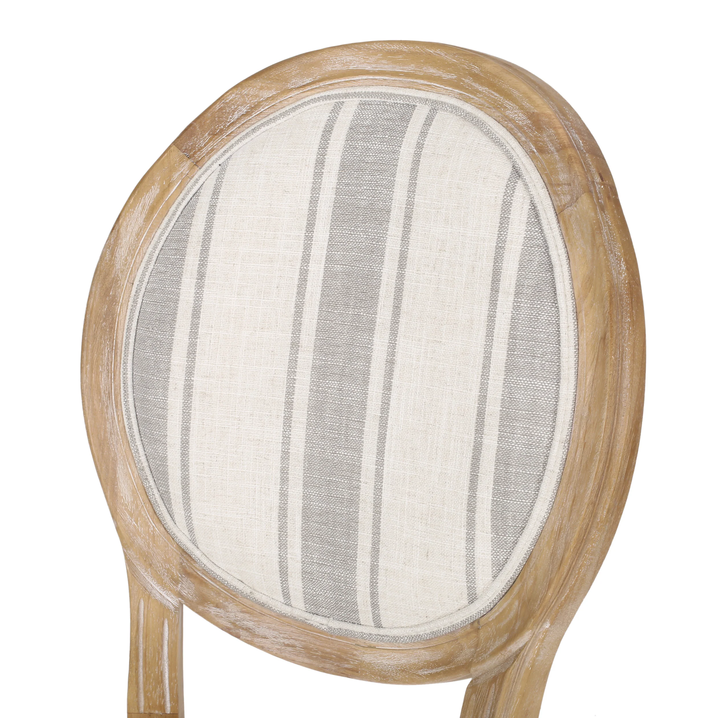 Naclerio French Country Fabric Upholstered Wood 5 Piece Dining Set - furnishings