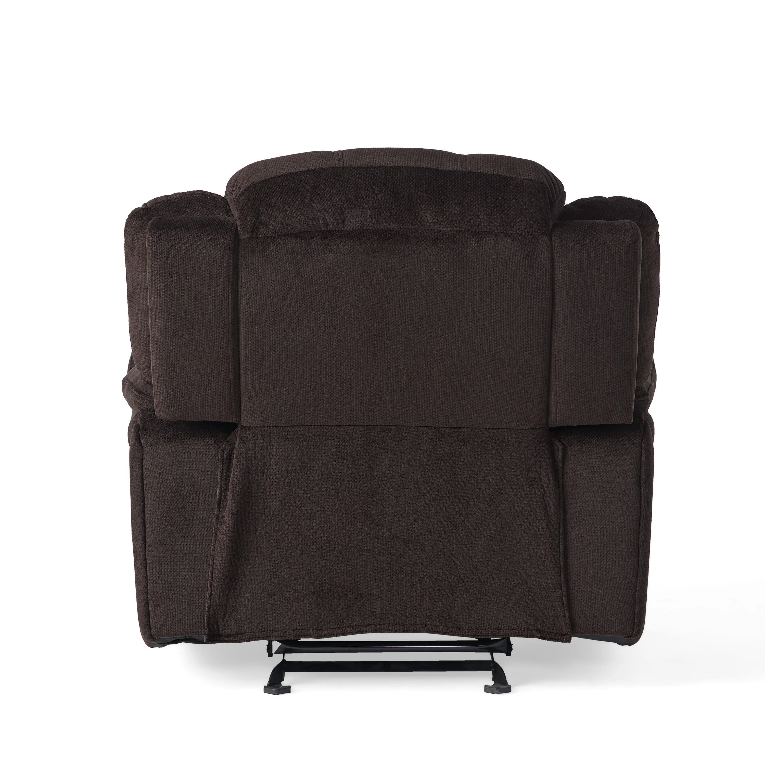 Hidal Brown Fabric Glider Recliner Club Chair - furnishings