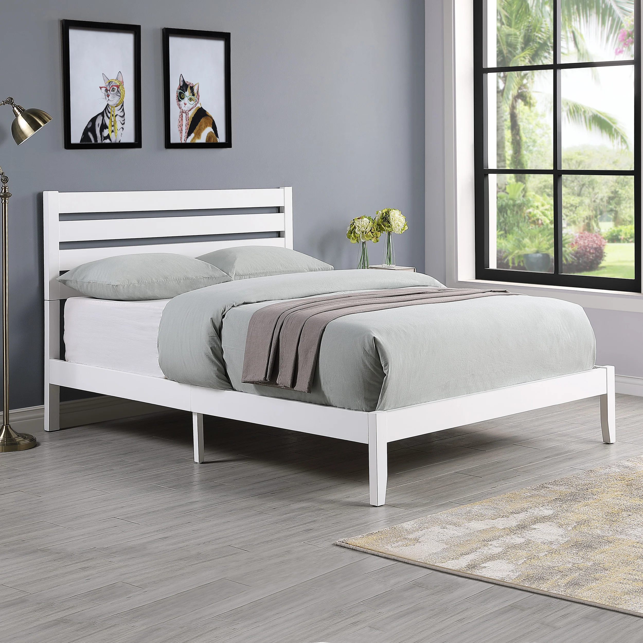 Kenley Queen Size Bed with Headboard - furnishings