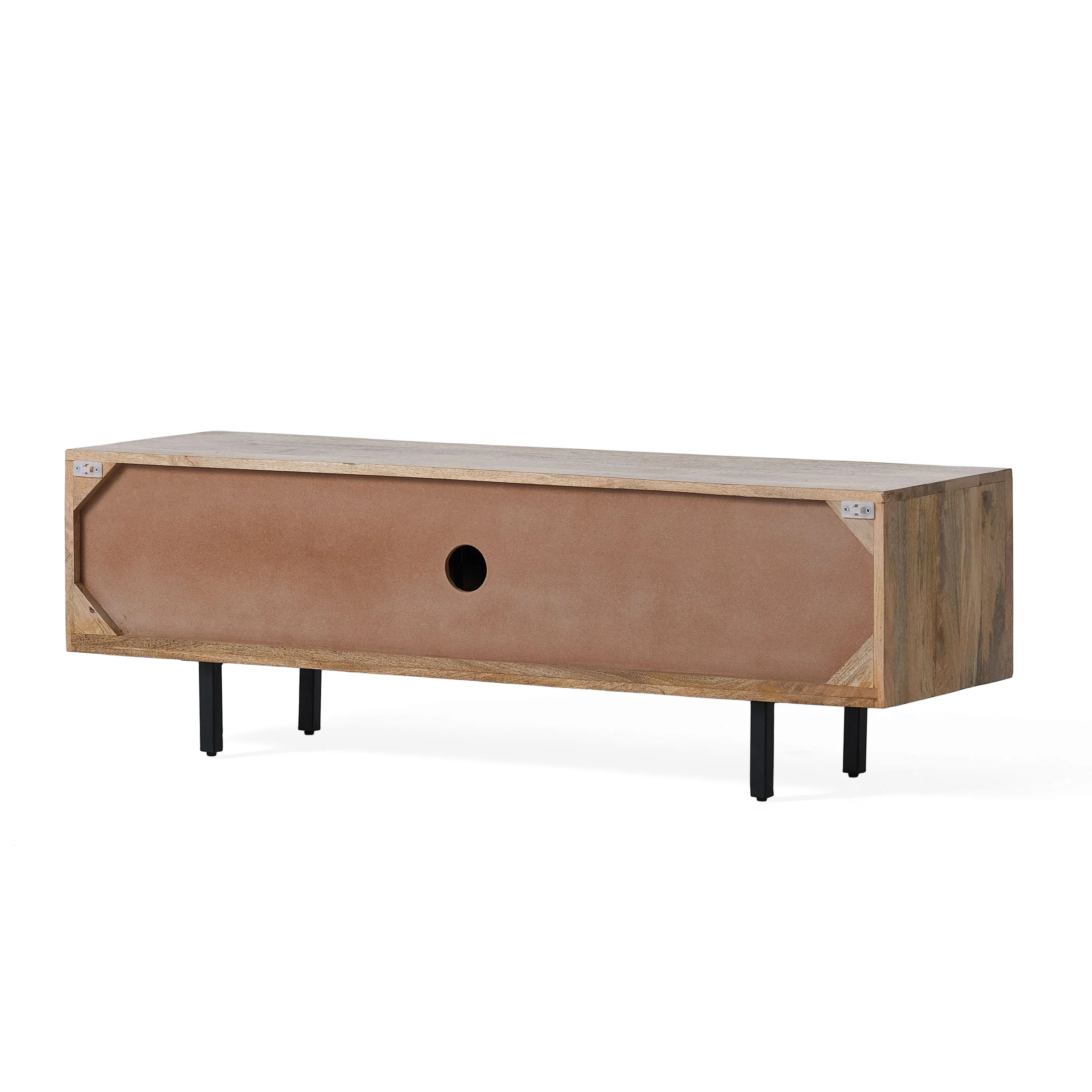 Zanya Handcrafted Boho 3-Drawer Wood TV Stand - furnishings