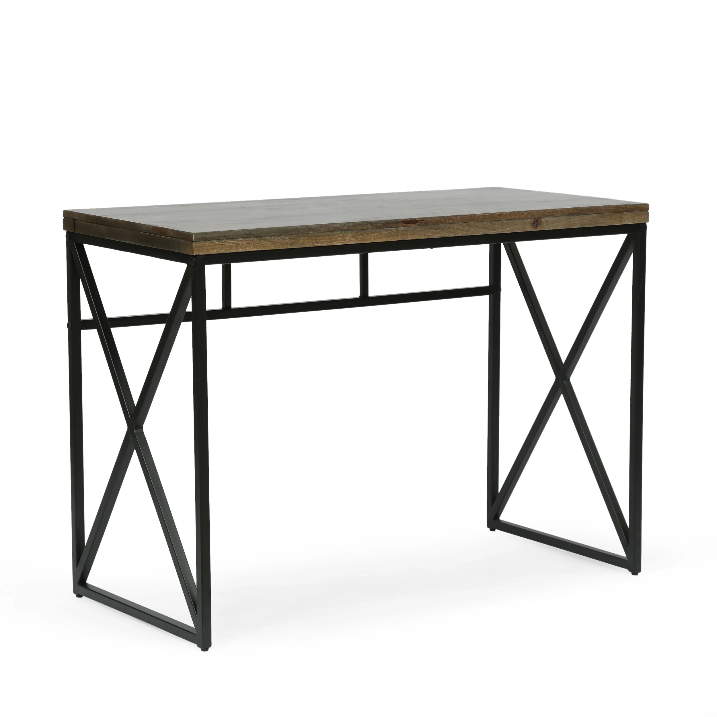 Avera Modern Industrial Handcrafted Mango Wood Desk - furnishings