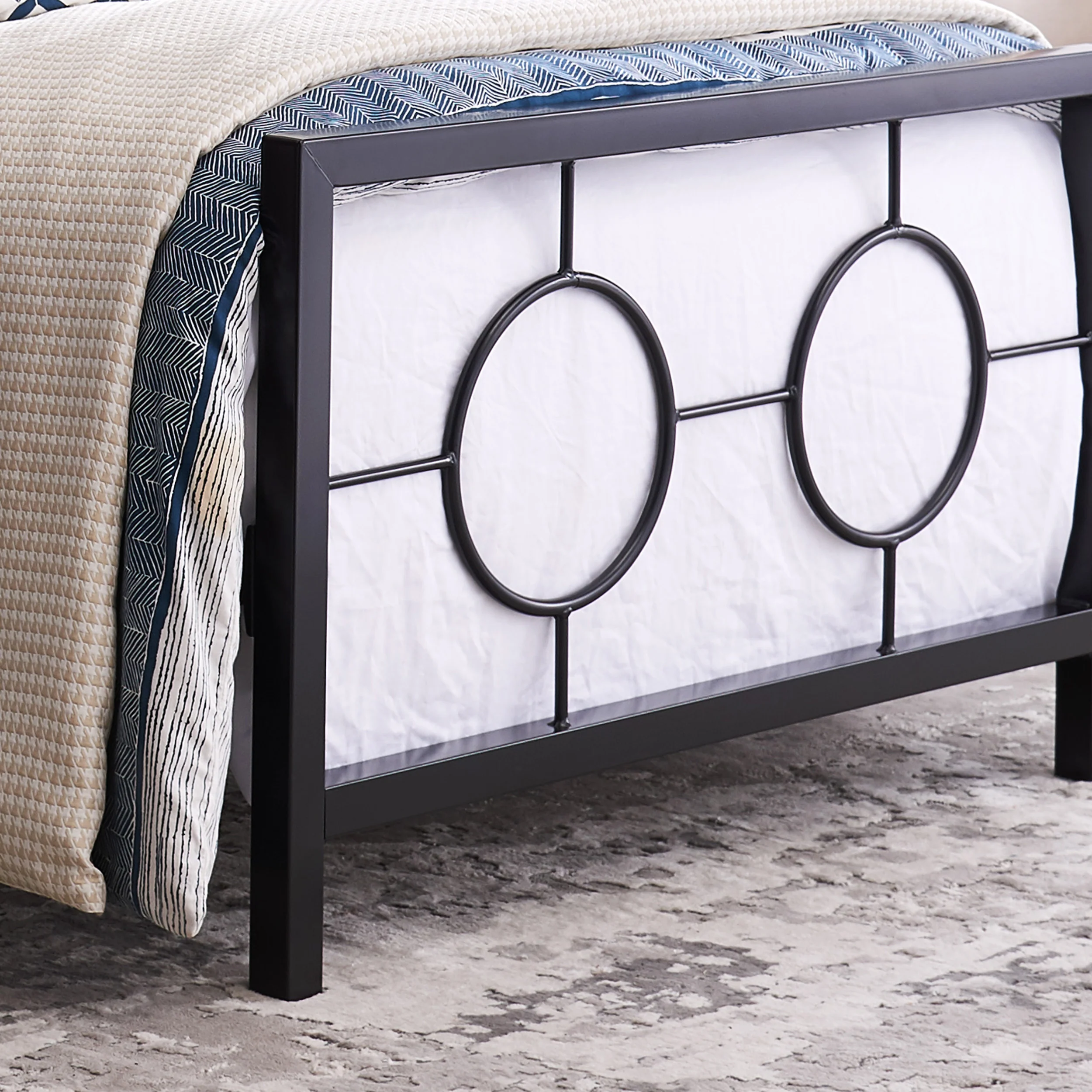 Doris Modern Iron Twin Bed - furnishings