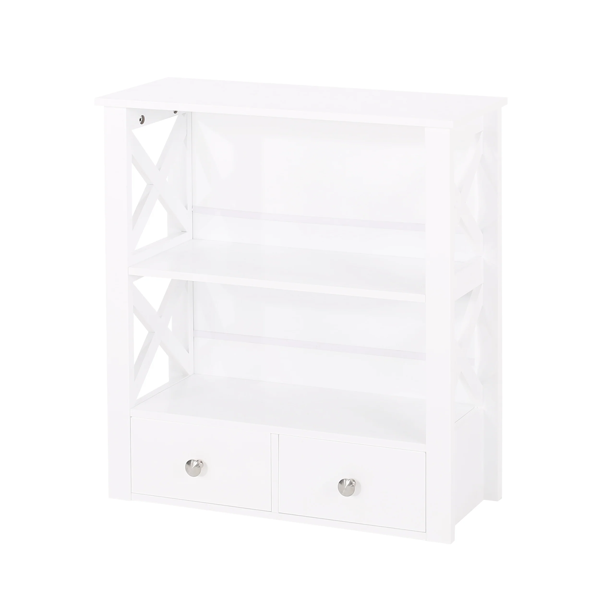 Lewis Modern Wall-Mounted Bathroom Storage Cabinet with Drawers - furnishings