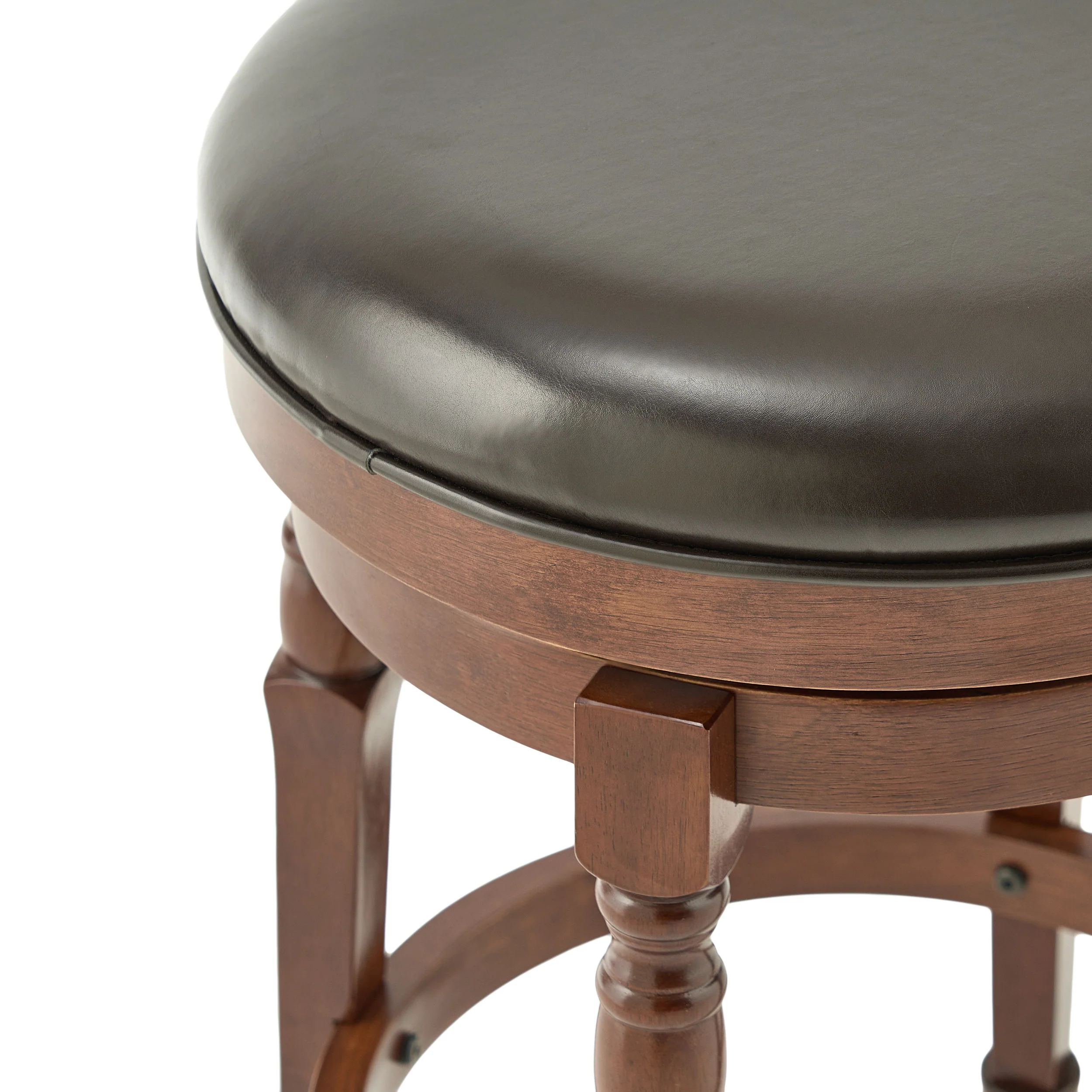 Jaxx Brown Leather Swivel 26-Inch Counter Stool (Set of 2) - furnishings