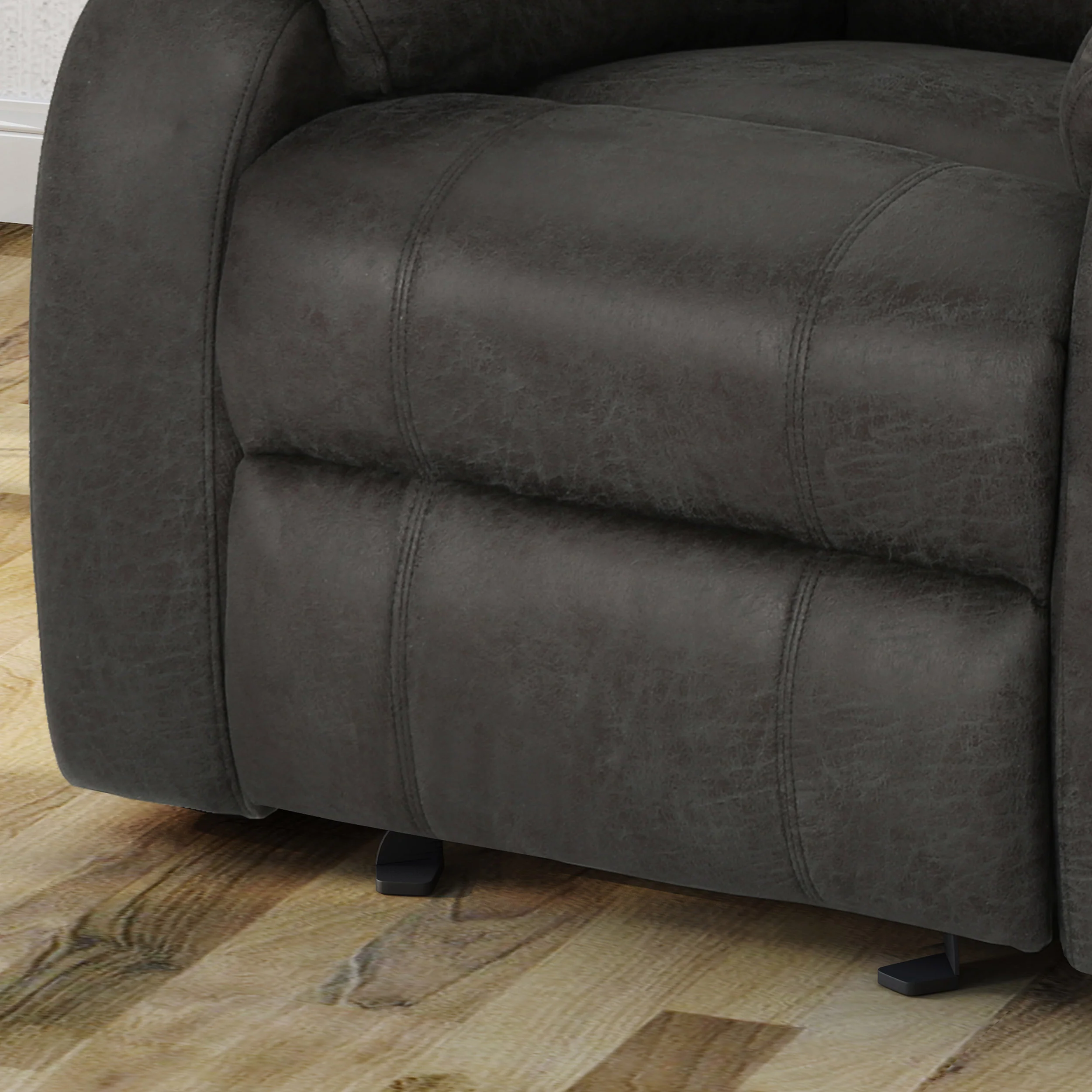 Michelle Classic Microfiber Gliding Recliner, Slate - furnishings