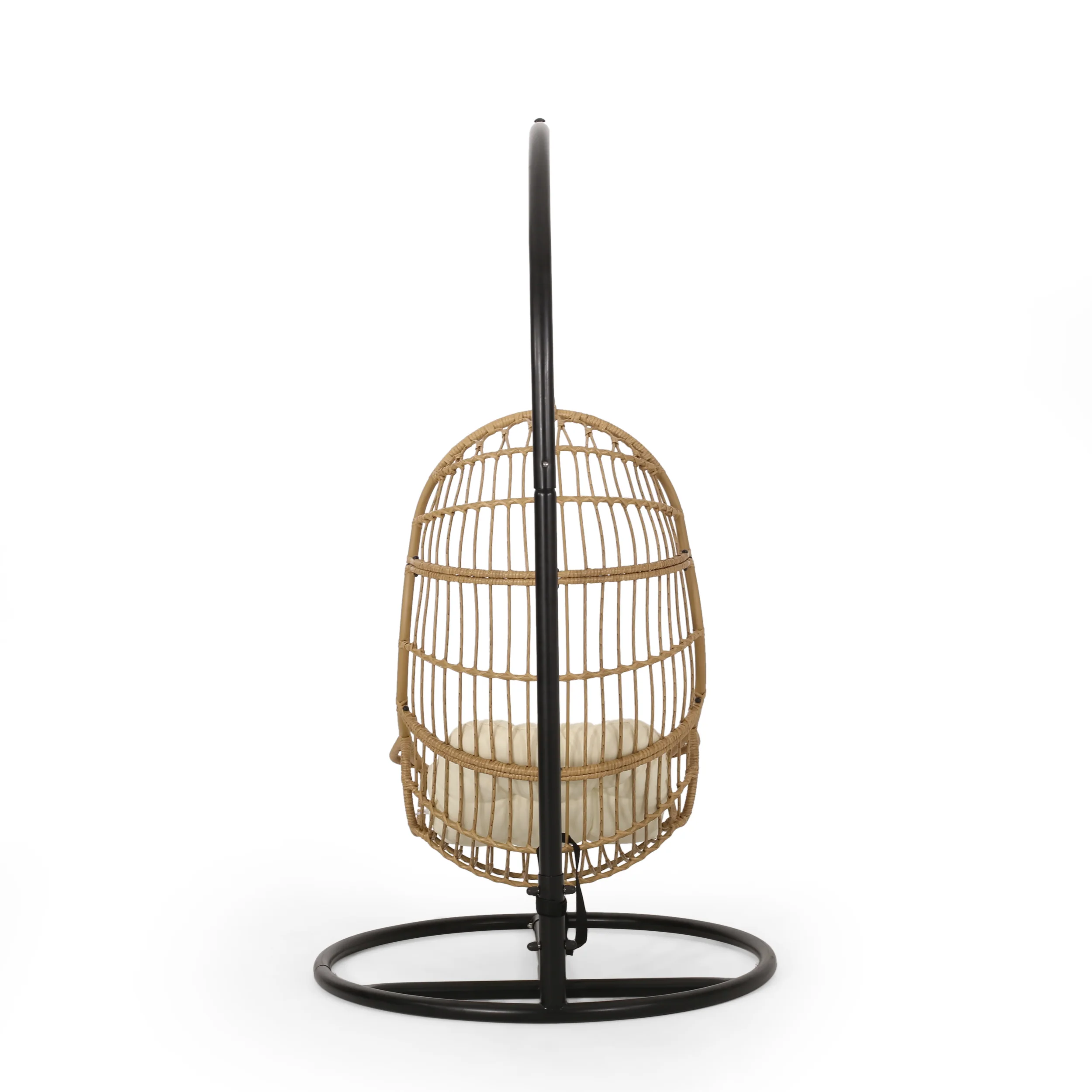 Perry Outdoor Wicker Hanging Nest Chair with Stand - furnishings