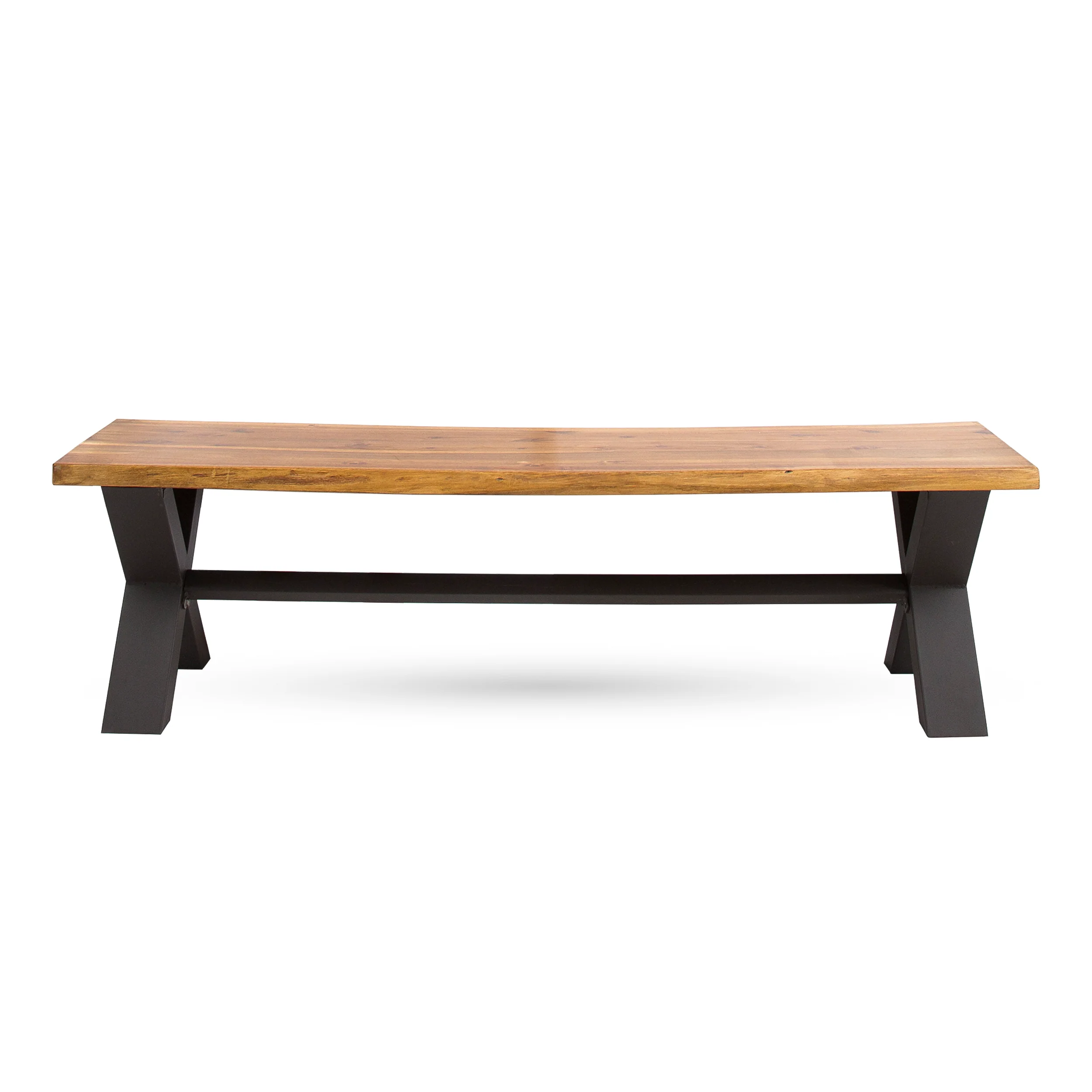 Sanil Outdoor Teak Finished Acacia Wood Dining Bench - furnishings