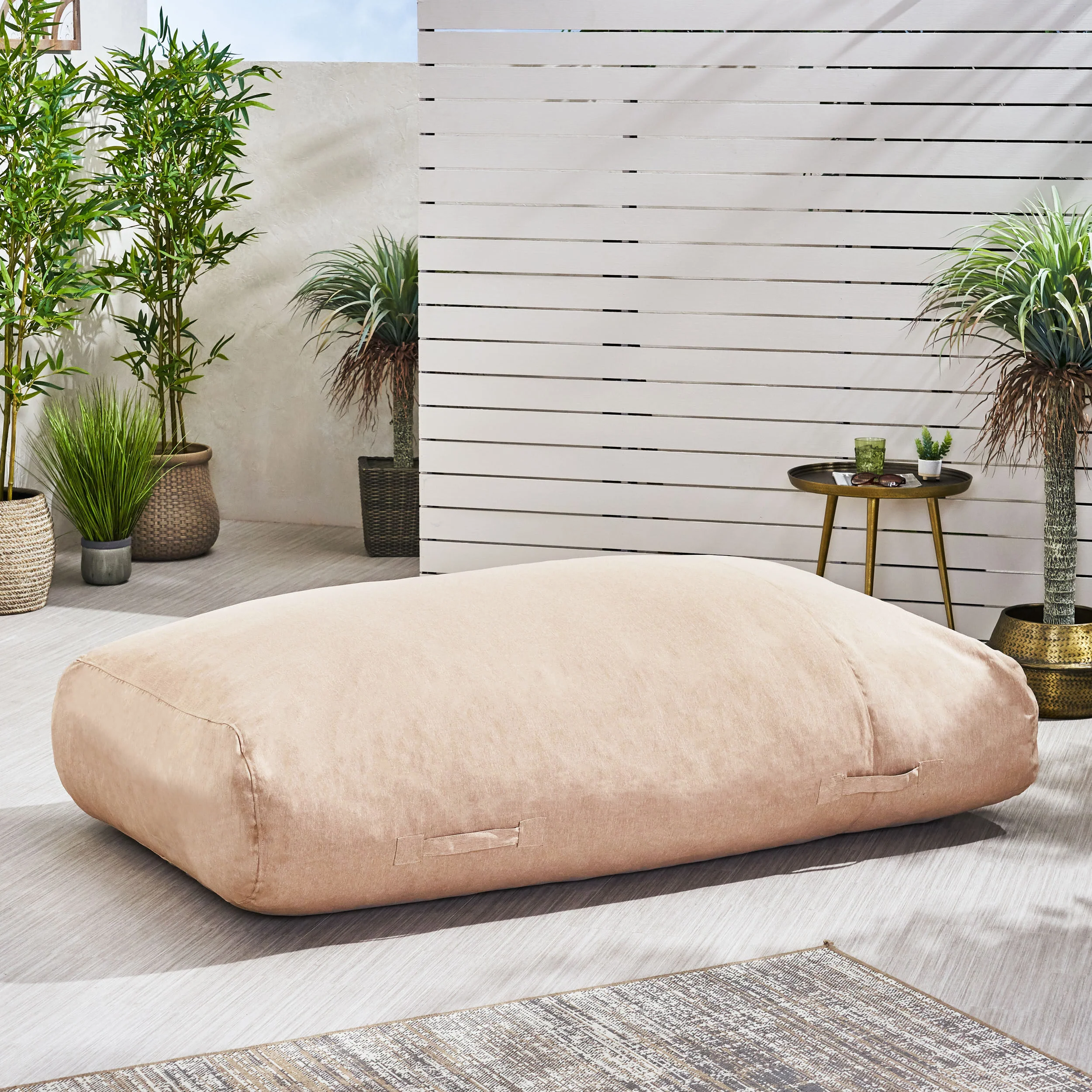 Arcelia Outdoor Water Resistant 6X3 Lounger Bean Bag - furnishings
