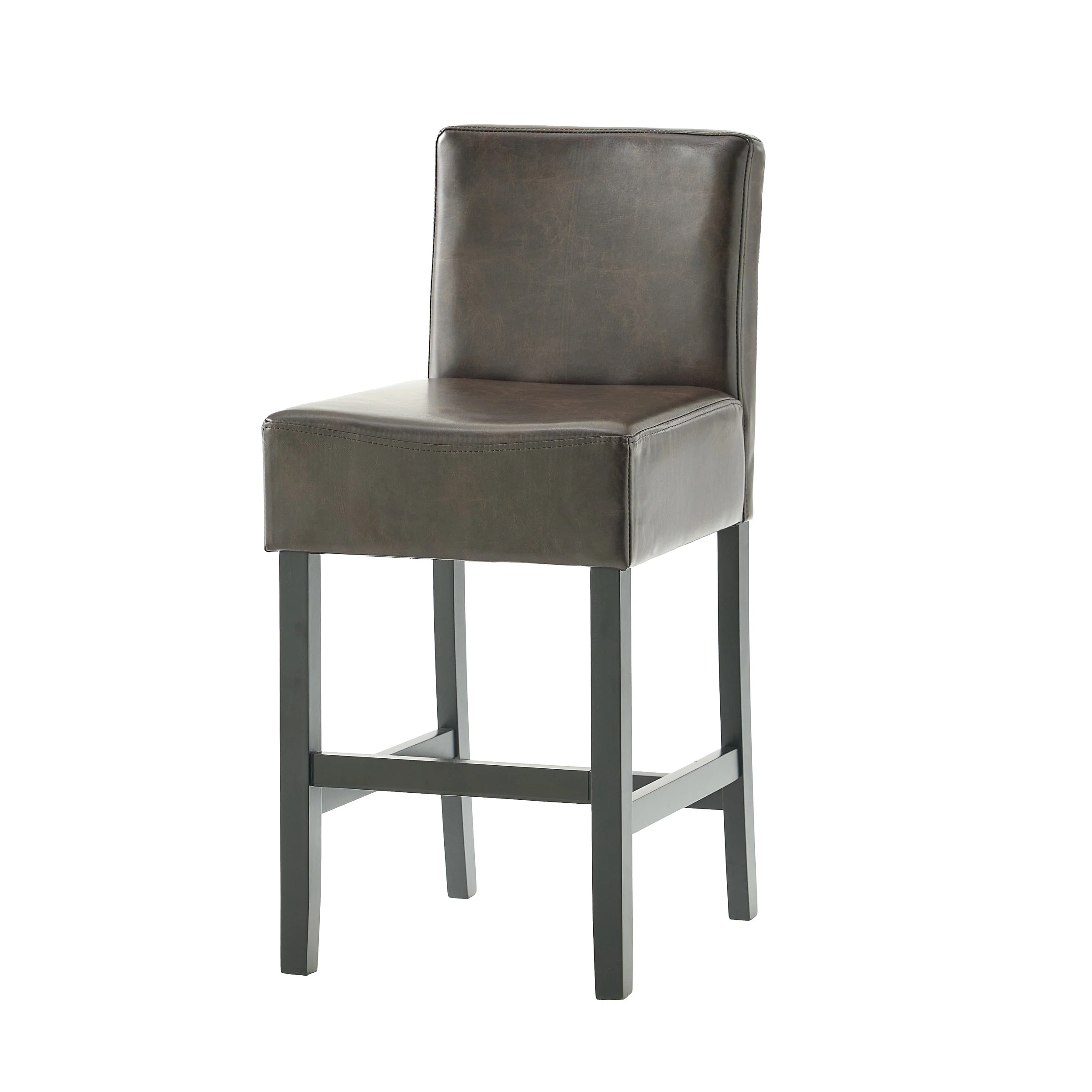 Seigel 19-Inch Brown Bonded Leather Counter Stool (Set of 2) - furnishings