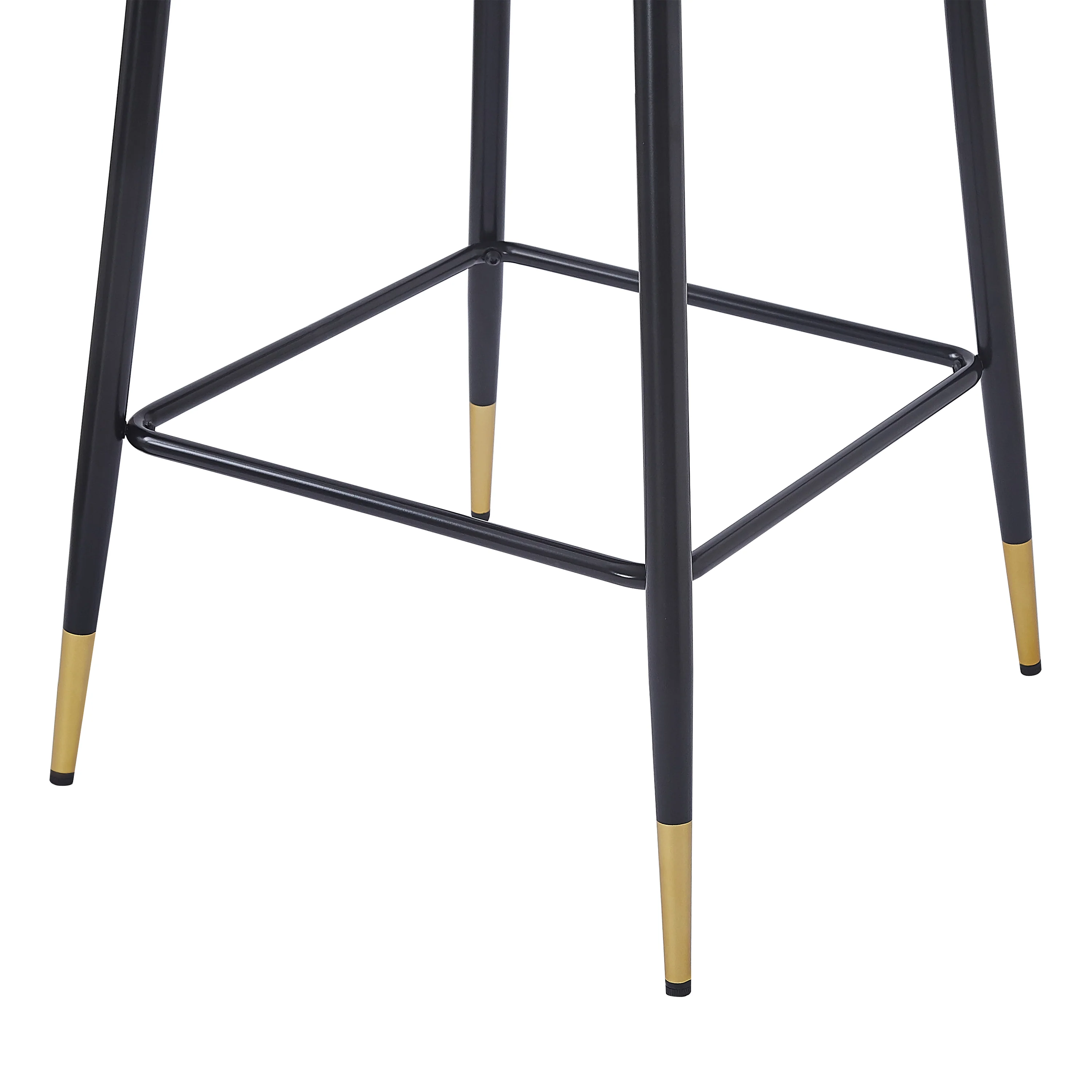 Kilrath Upholstered Wingback Bar Stools with Footrest, Powder Coated Iron - furnishings