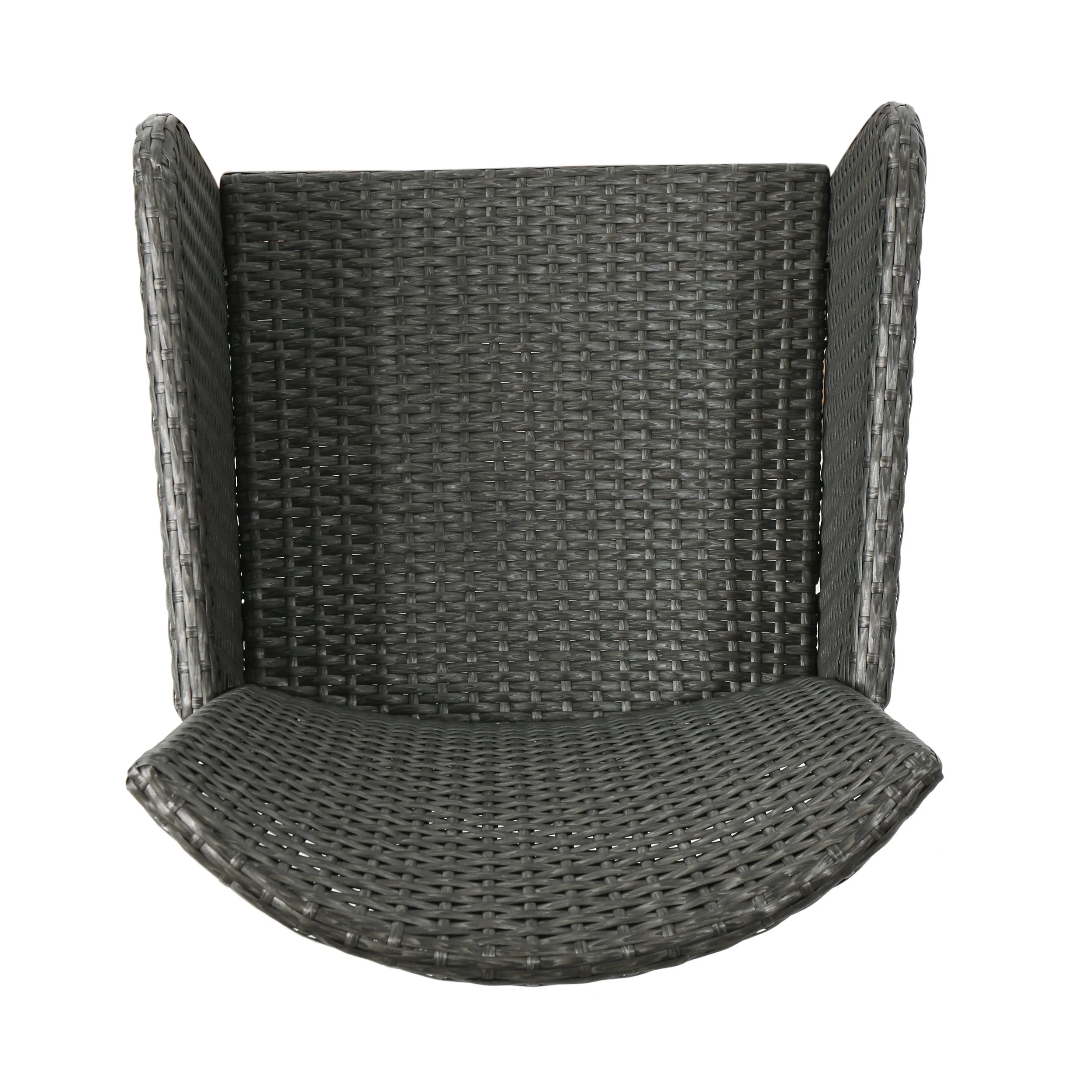 Hans Outdoor 5 Piece Wicker Dining Set, Grey - furnishings