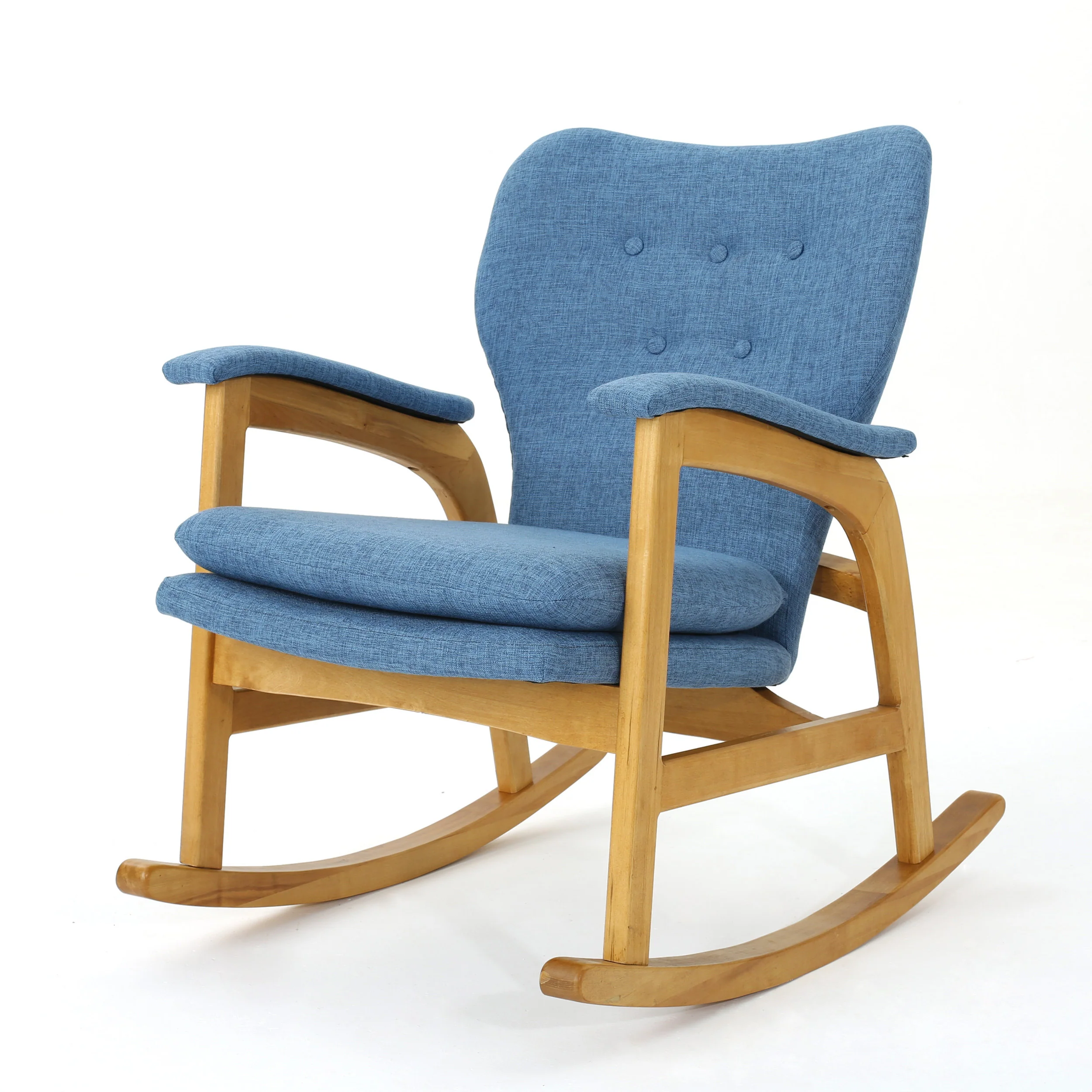 Whitman Mid Century Fabric Rocking Chair - furnishings