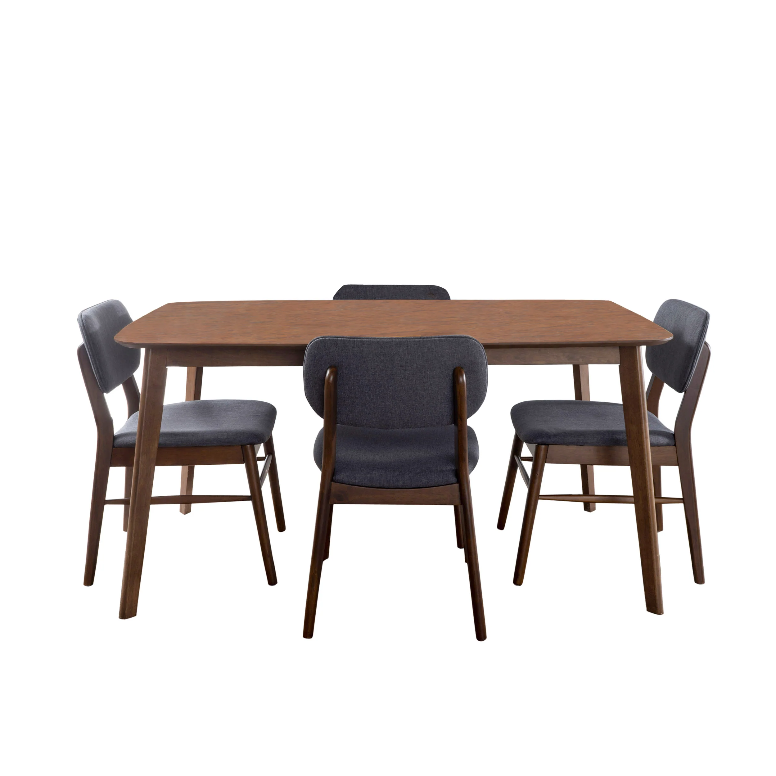 Beatrice Mid-Century Design 5 PC Wood Finished Dining Set - furnishings
