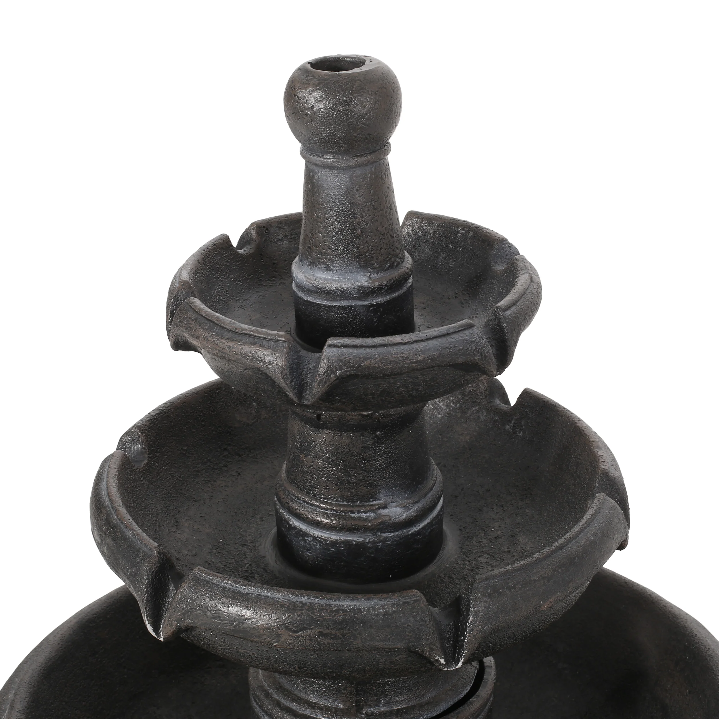 Irwington Outdoor 3-Tier Fountain, Dark Gray - furnishings