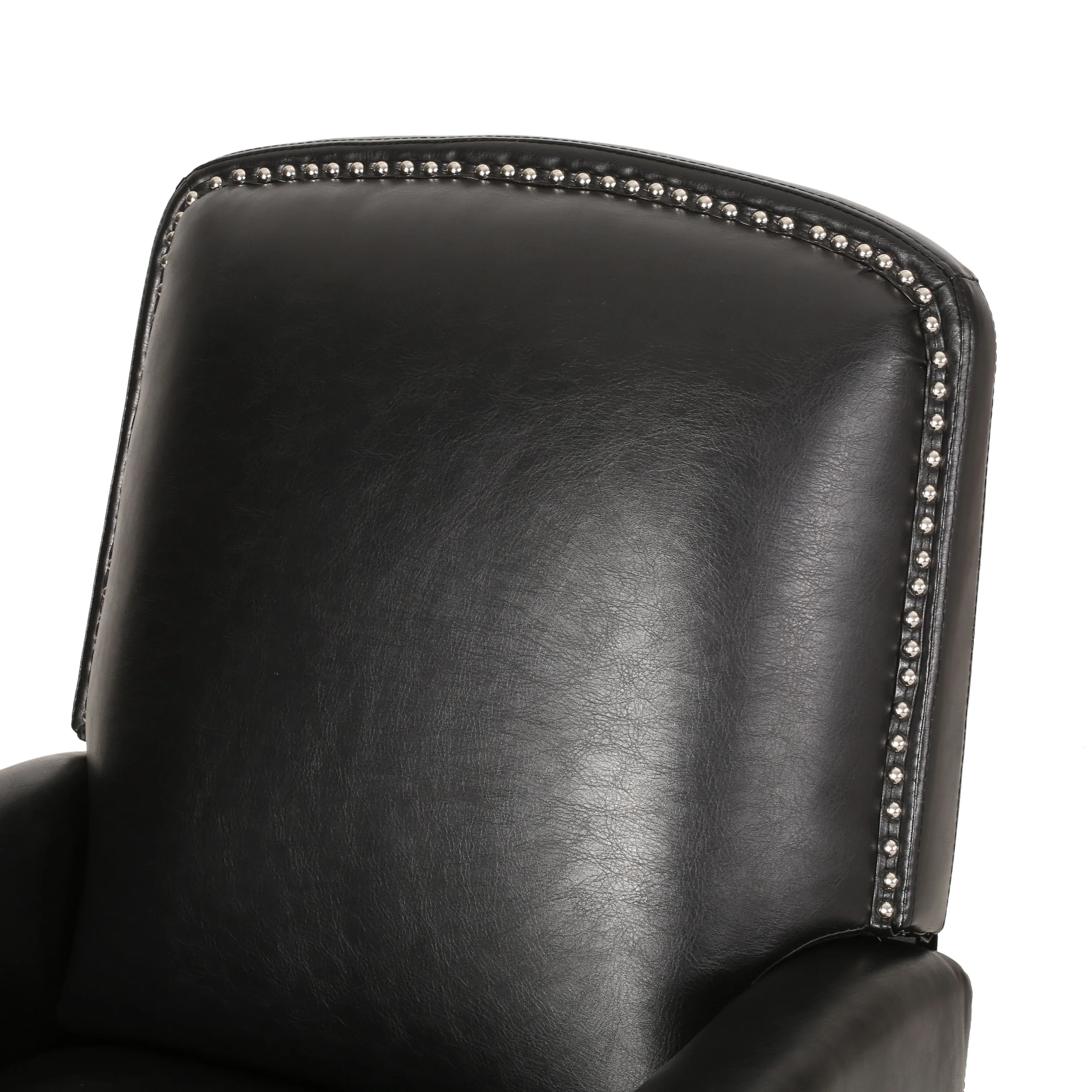 Breu Contemporary Upholstered Pushback Recliner with Nailhead Trim - furnishings