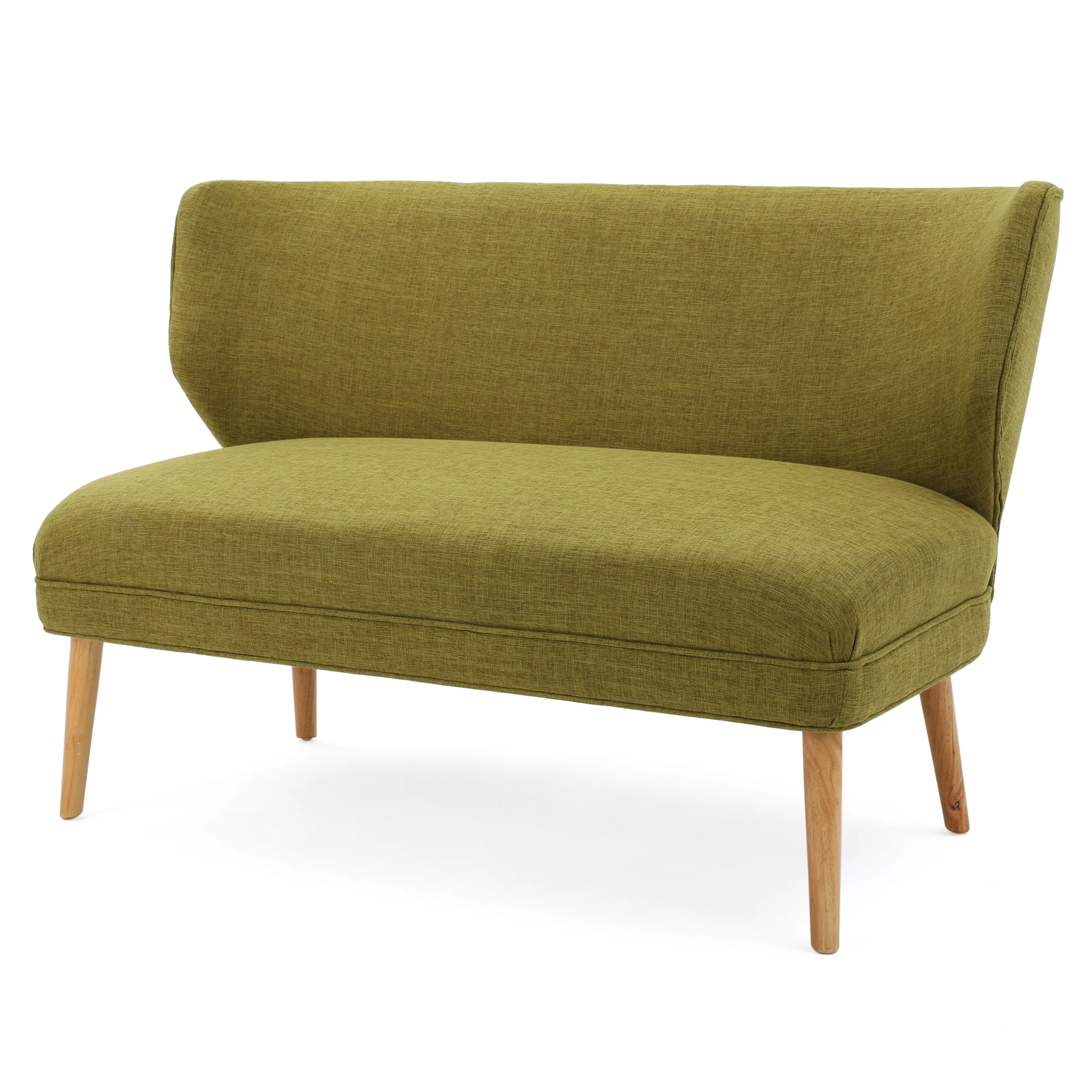 Dumont Mid Century Modern Fabric Settee - furnishings