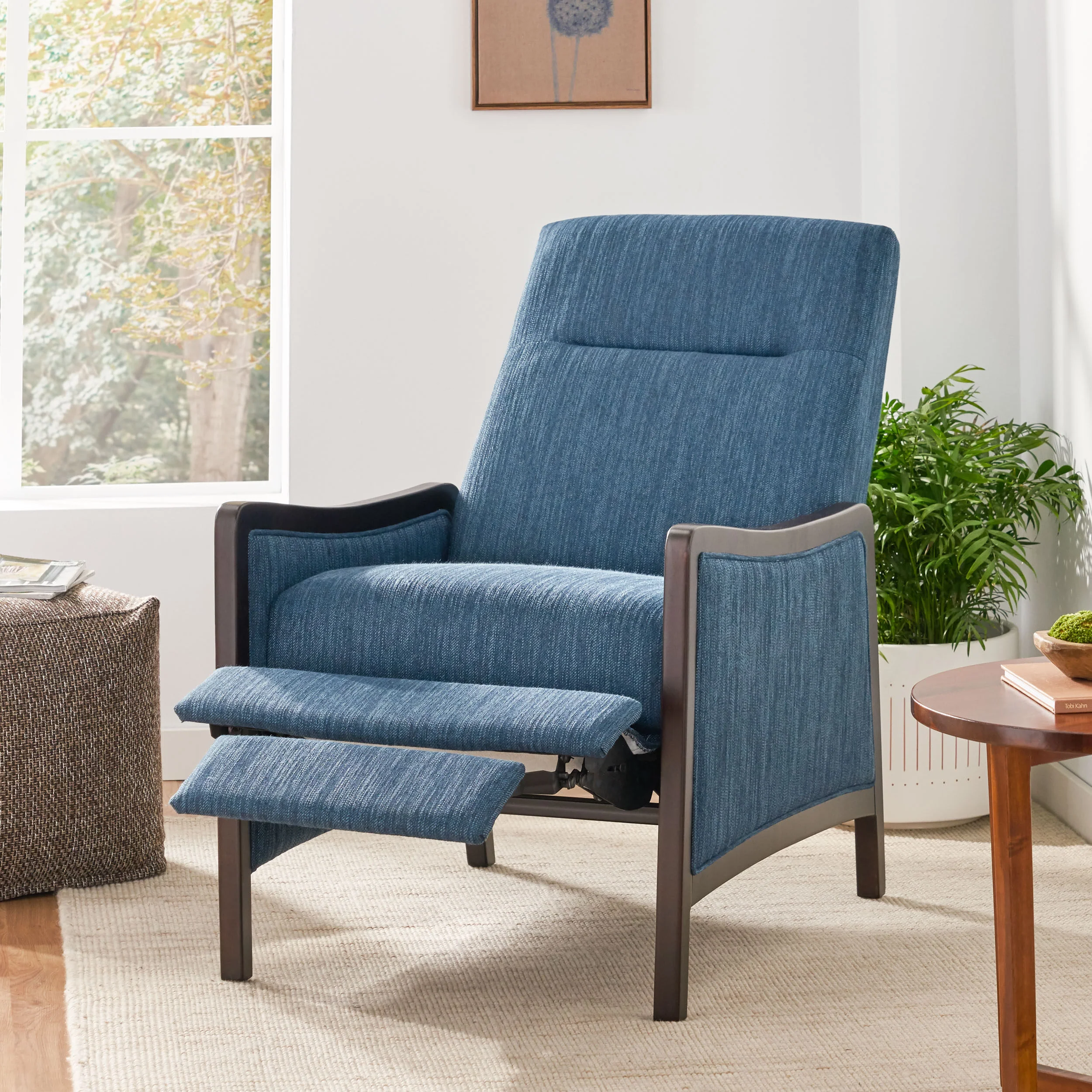 Drury Contemporary Upholstered Pushback Recliner - furnishings