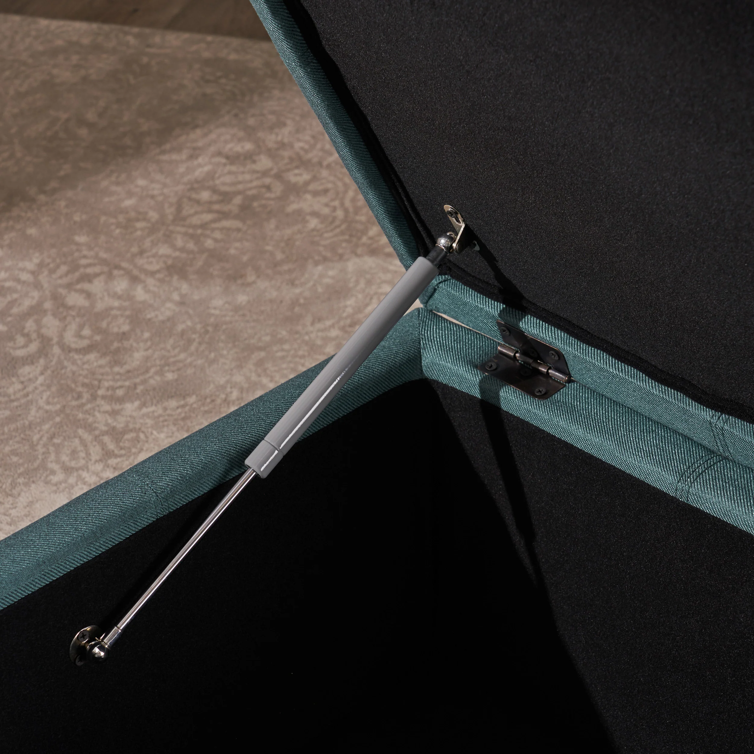 Carlyle Square Tufted Fabric Storage Ottoman Coffee Table - furnishings