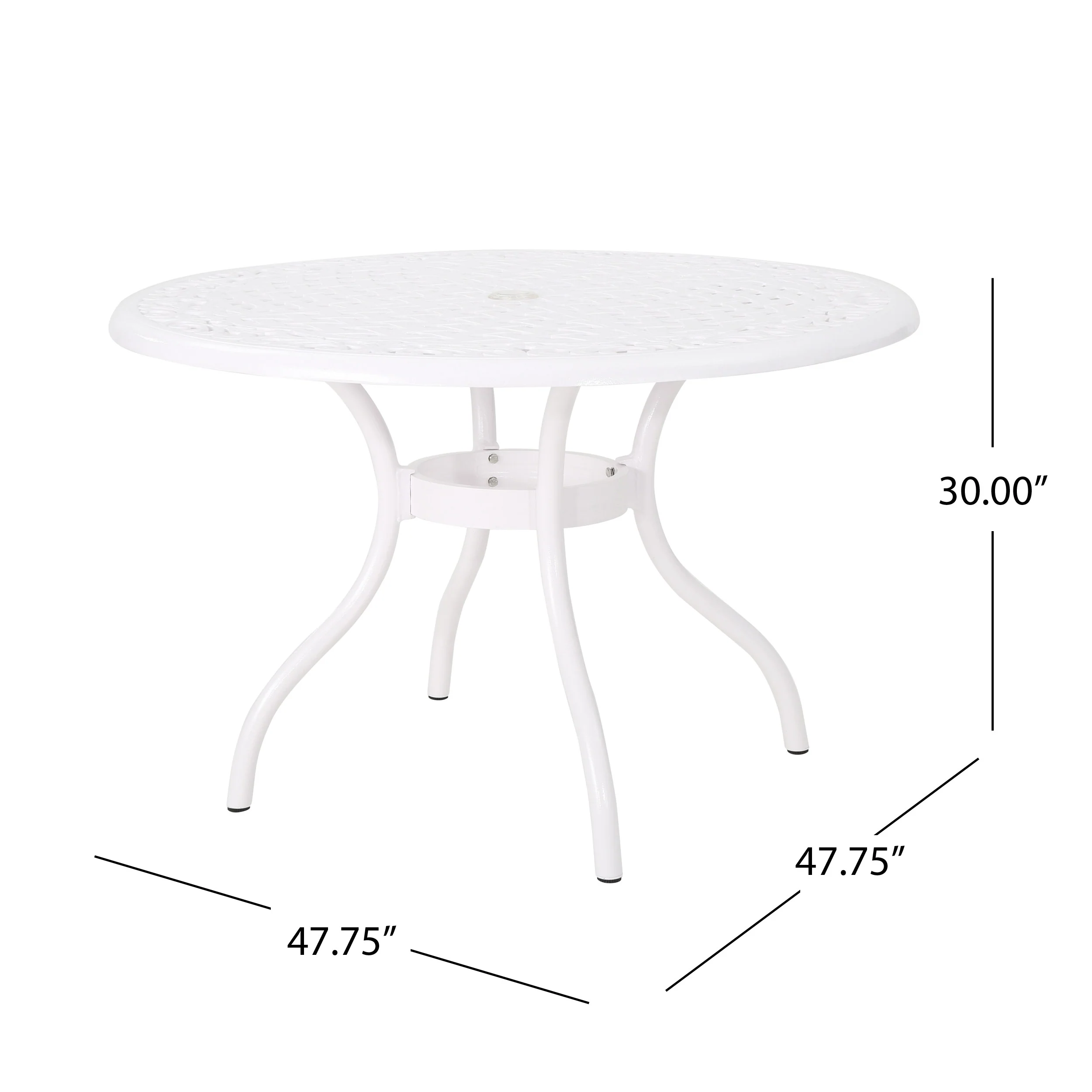 Vlada Outdoor 5 Piece Cast Aluminum Round Dining Set - furnishings