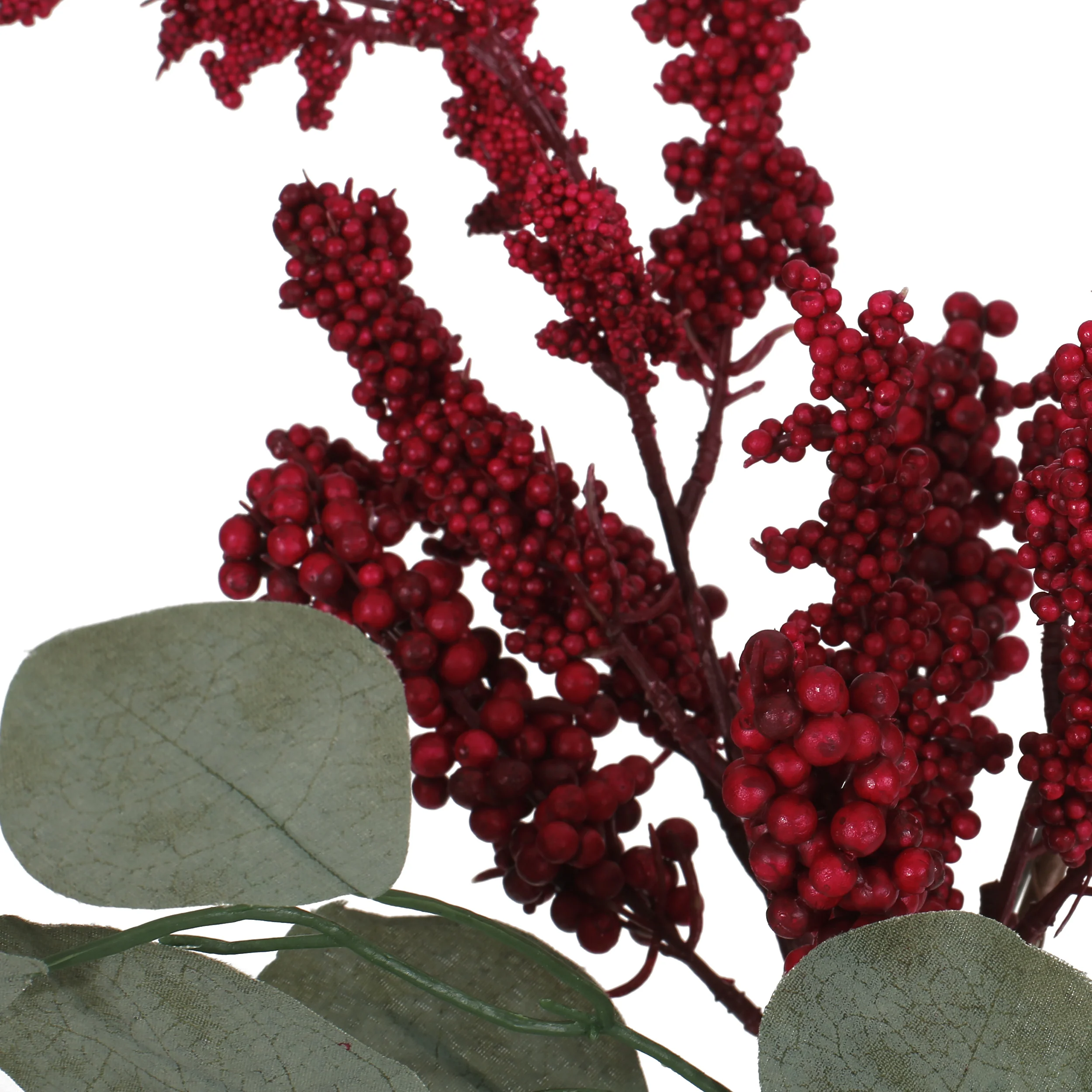 Sedlari 5-foot Eucalyptus Artificial Garland with Berries, Green and Red - furnishings
