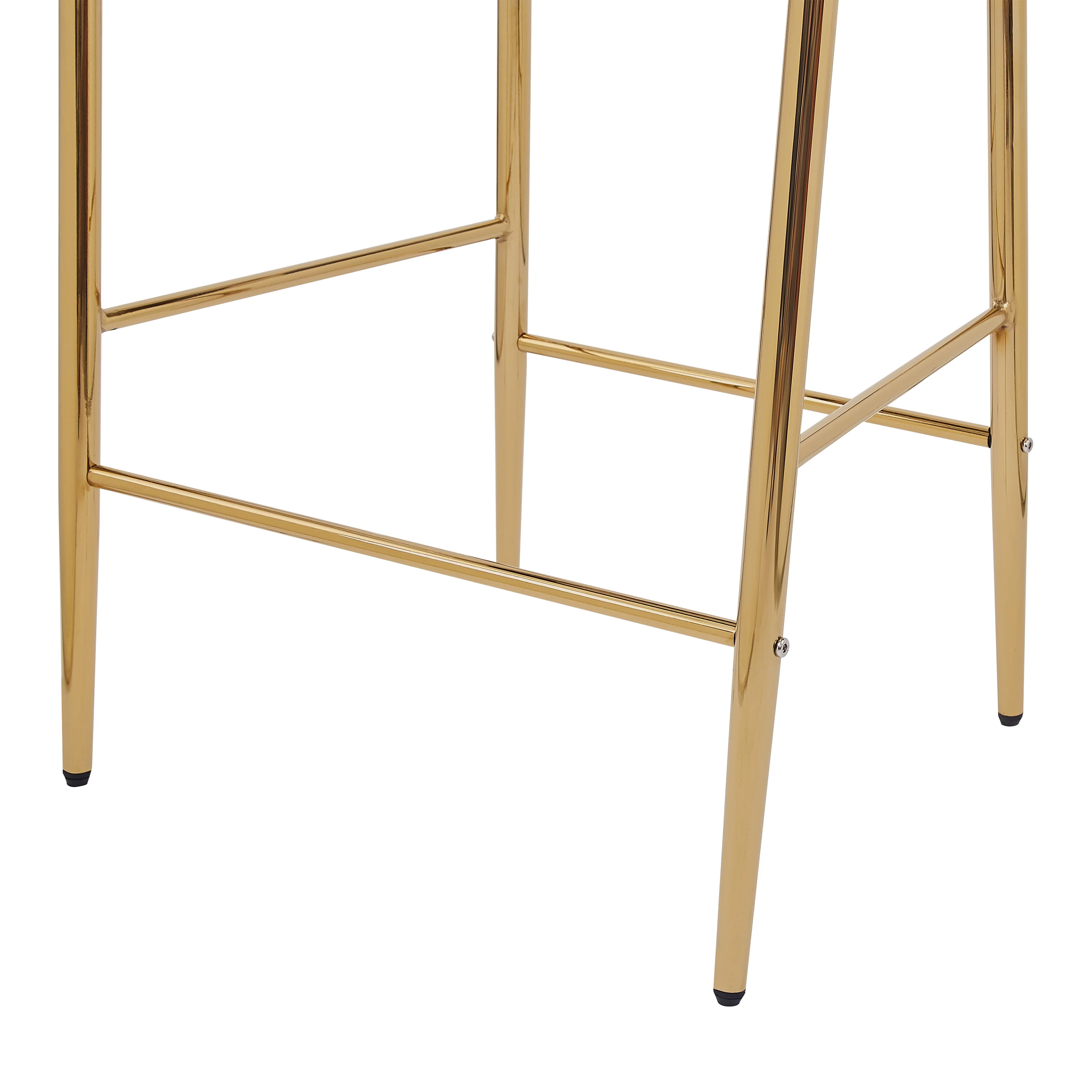 Kilmore Modern Upholstered Cushioned Velvet Counter Stool with Footrest & Tufted Back - furnishings
