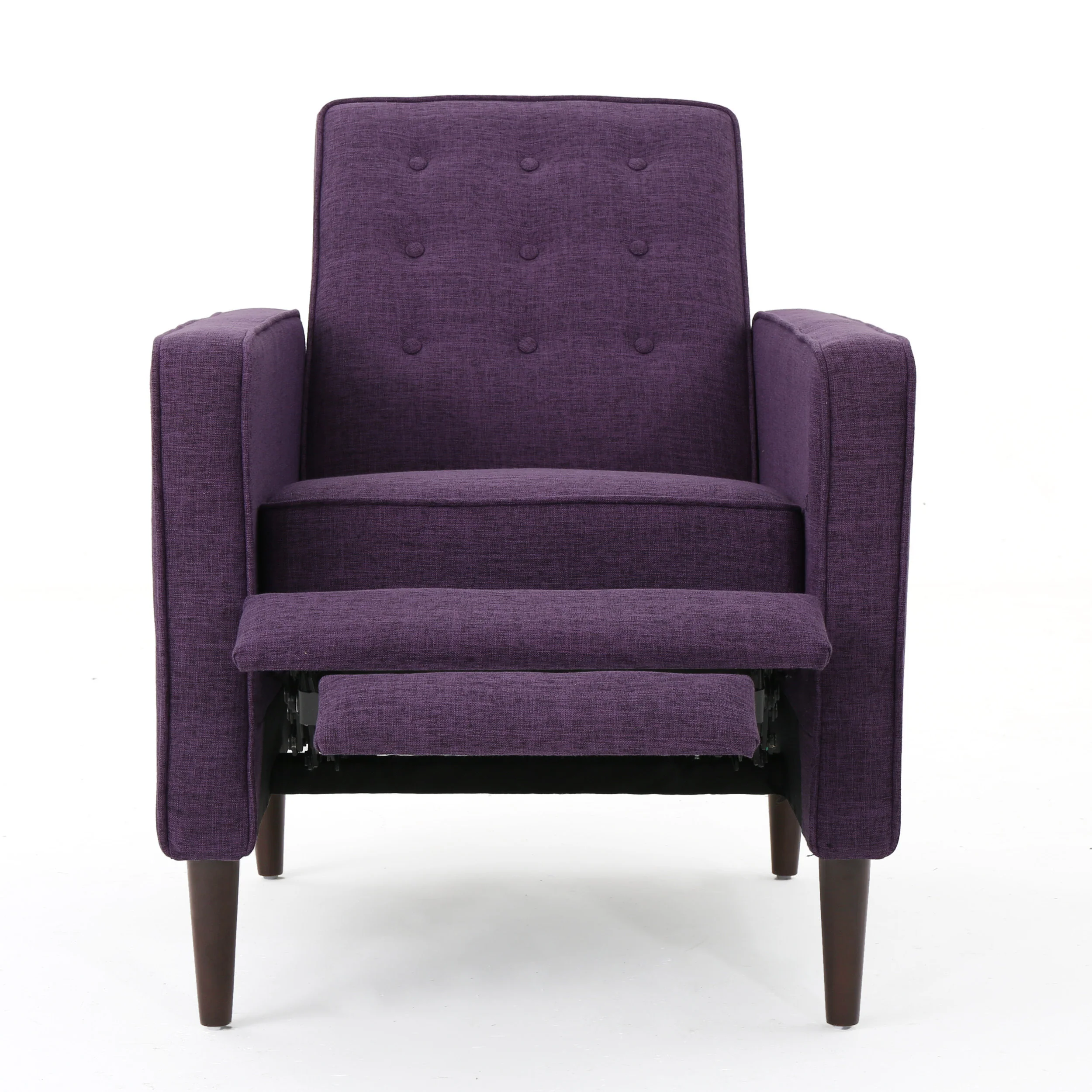 Mason Mid-Century Modern Tufted Back Fabric Recliner - furnishings