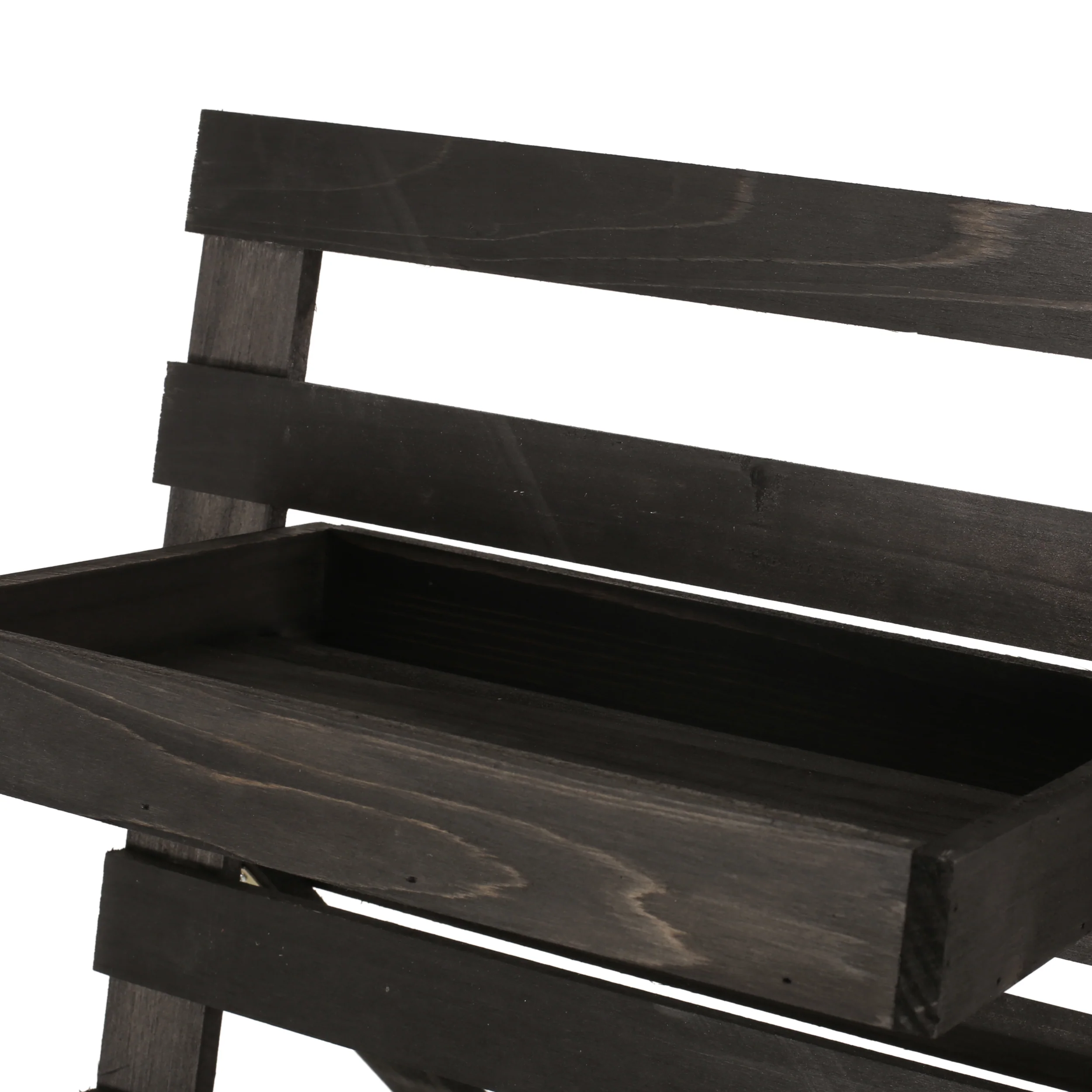 Elina Outdoor Firwood 3 Tiered Plant Stand - furnishings