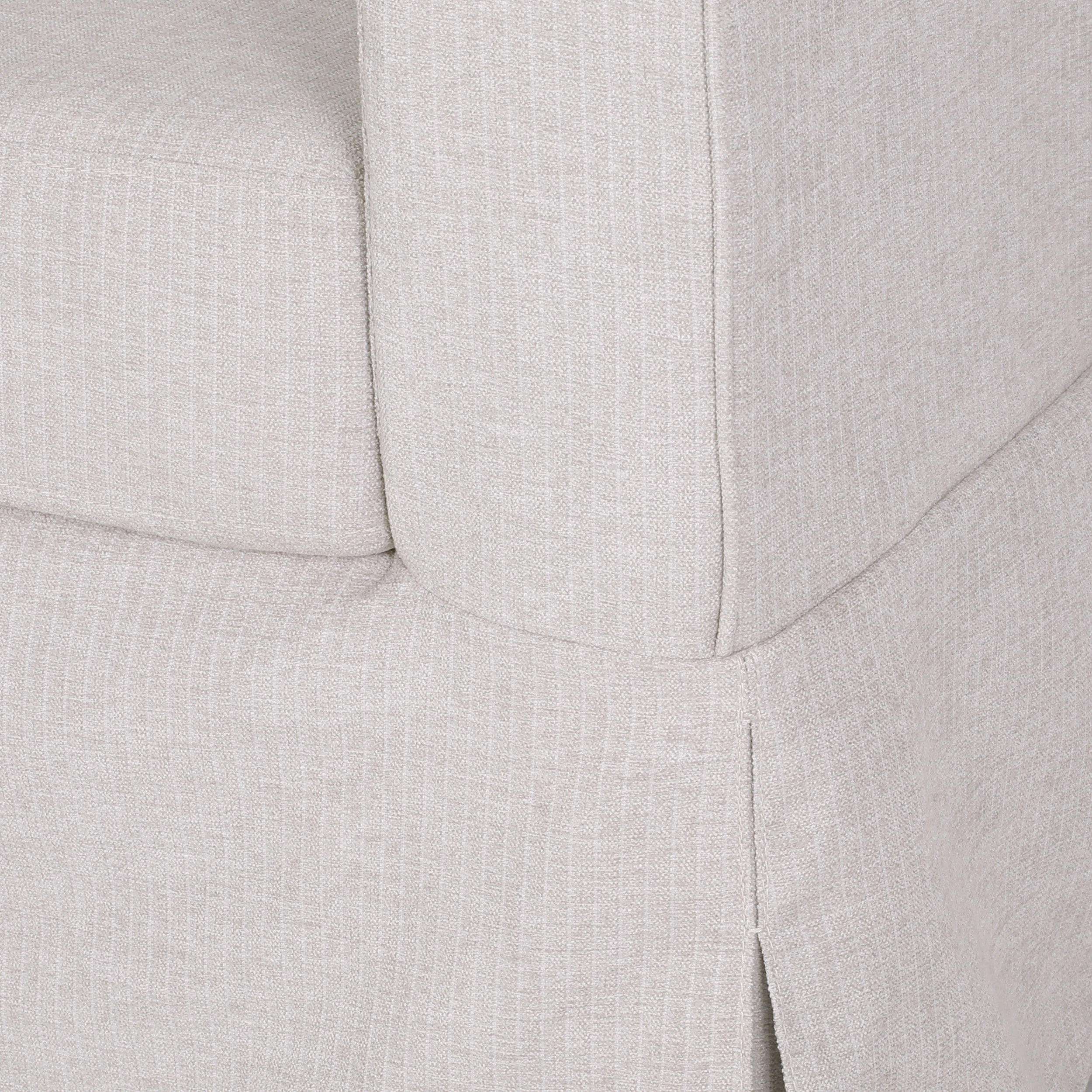 Bainville Contemporary Fabric 3 Seater Sofa with Skirt - furnishings