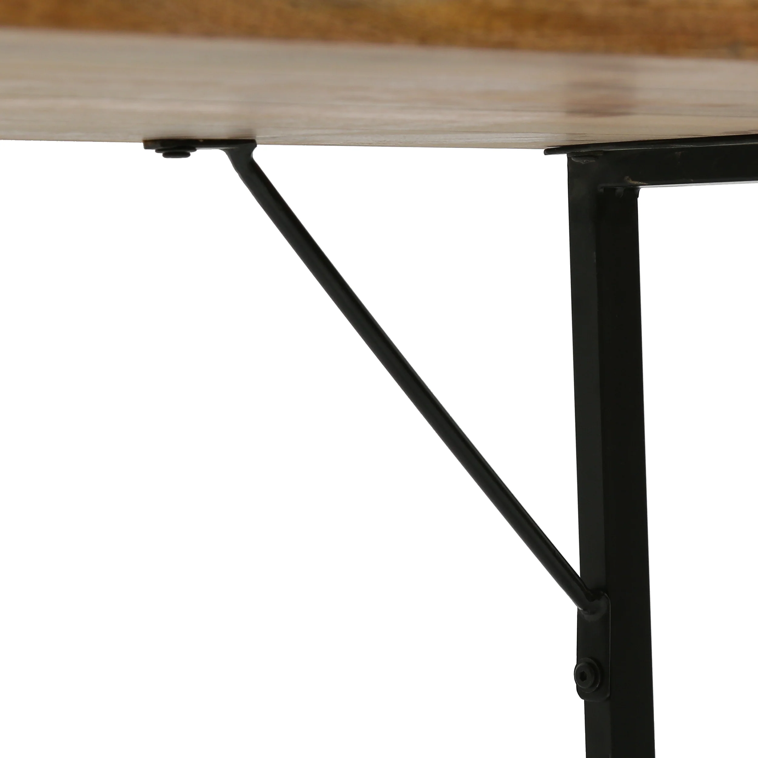 Addyston Modern Industrial Handmade Mango Wood Console Table, Honey Brown and Black - furnishings