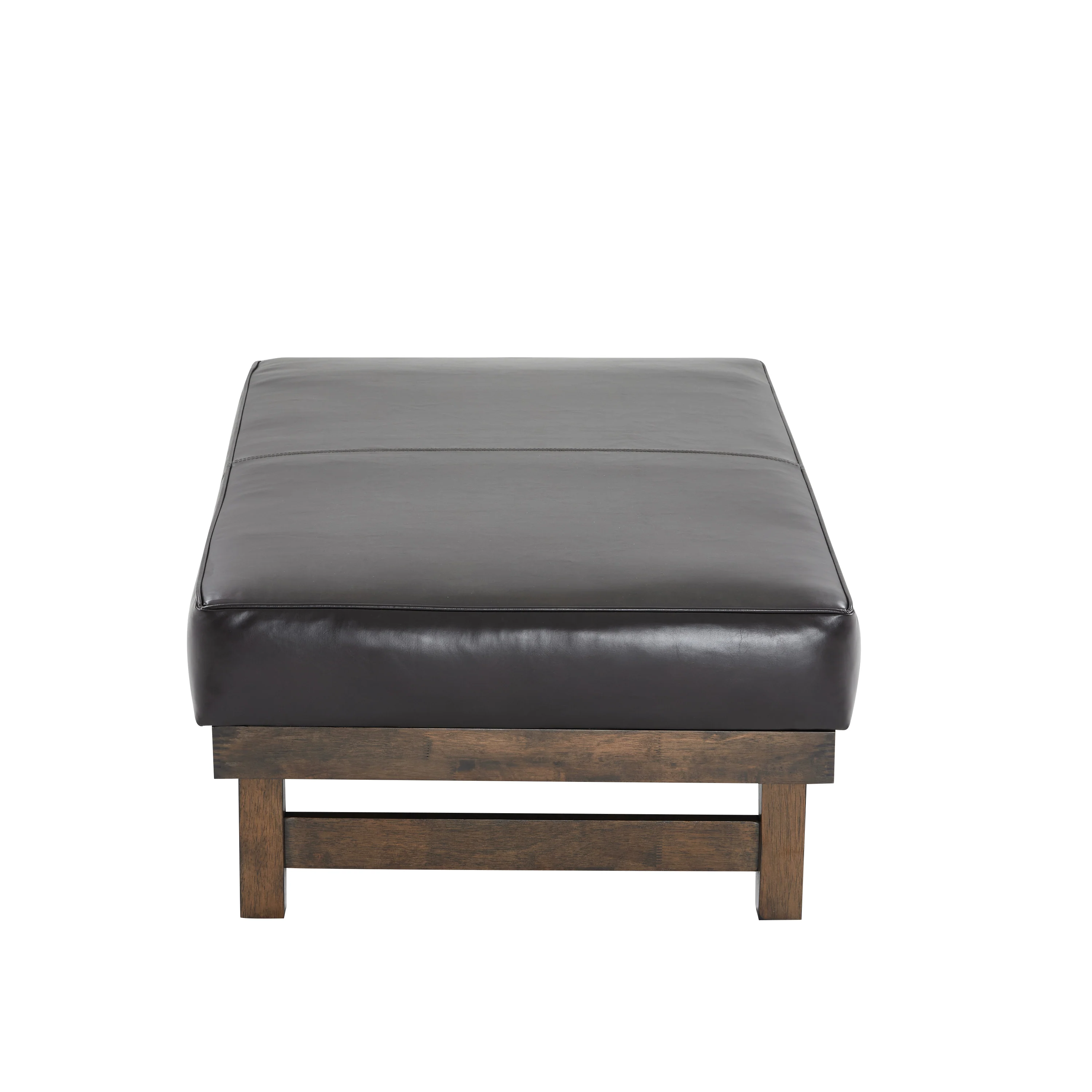 Temzyl temzyl Modern PU Cocktail Ottoman with Wood Frame - furnishings