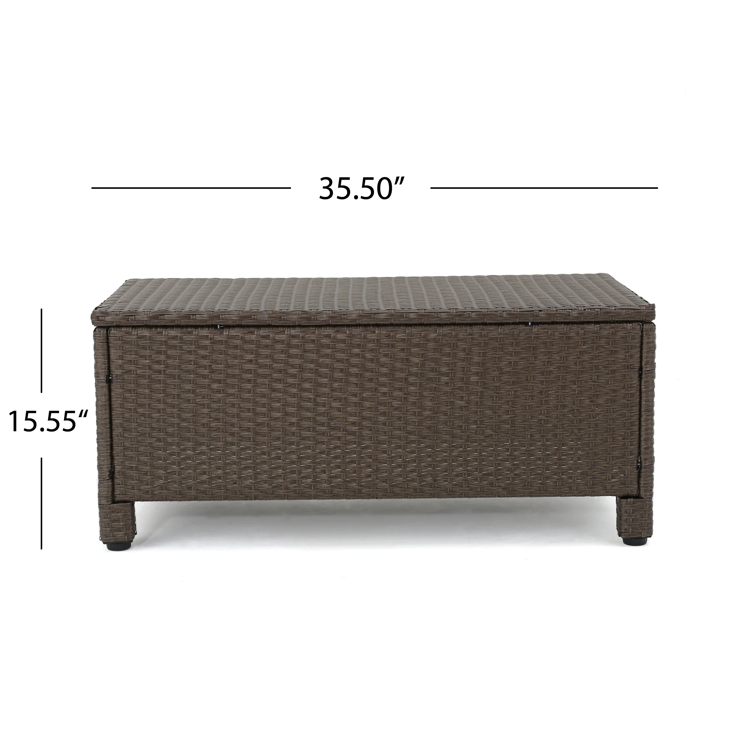 Venice 6-Seater Outdoor Brown PE Wicker Sofa Set with Coffee Table - furnishings