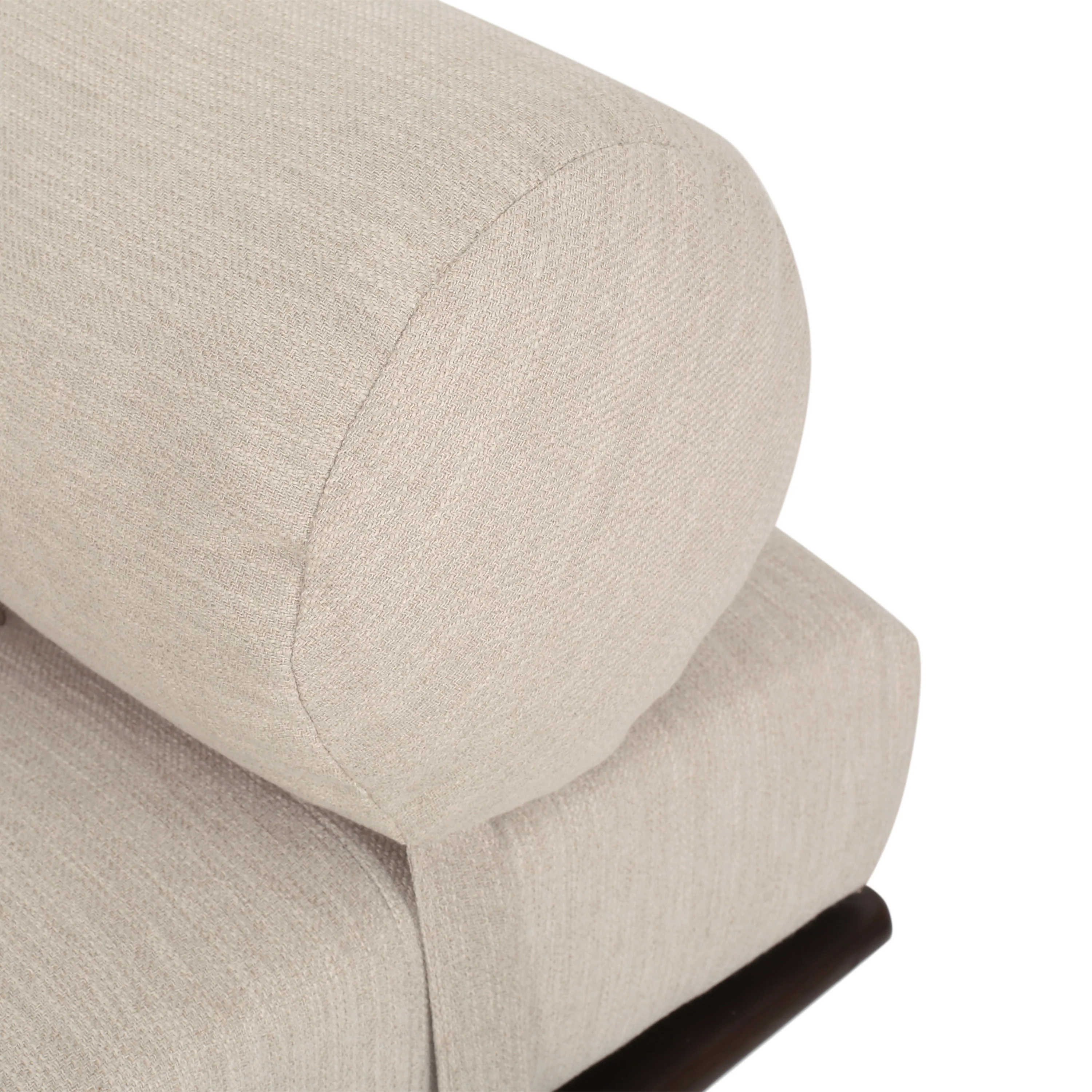 Lancer Mid Century Modern Fabric Tufted Chaise Lounge with Bolster Pillow - furnishings