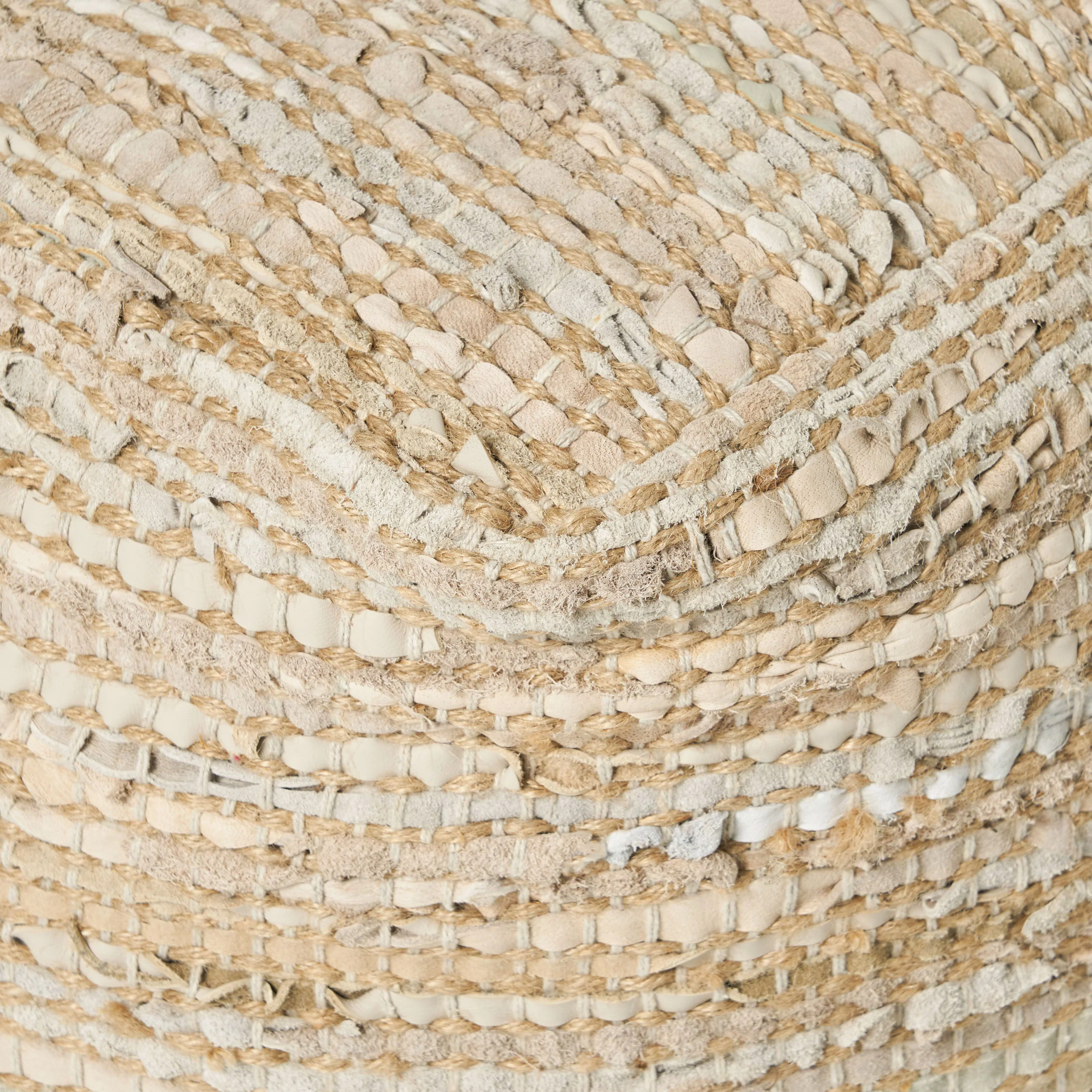 Glencoe Boho Handcrafted Fabric Cube Pouf - furnishings