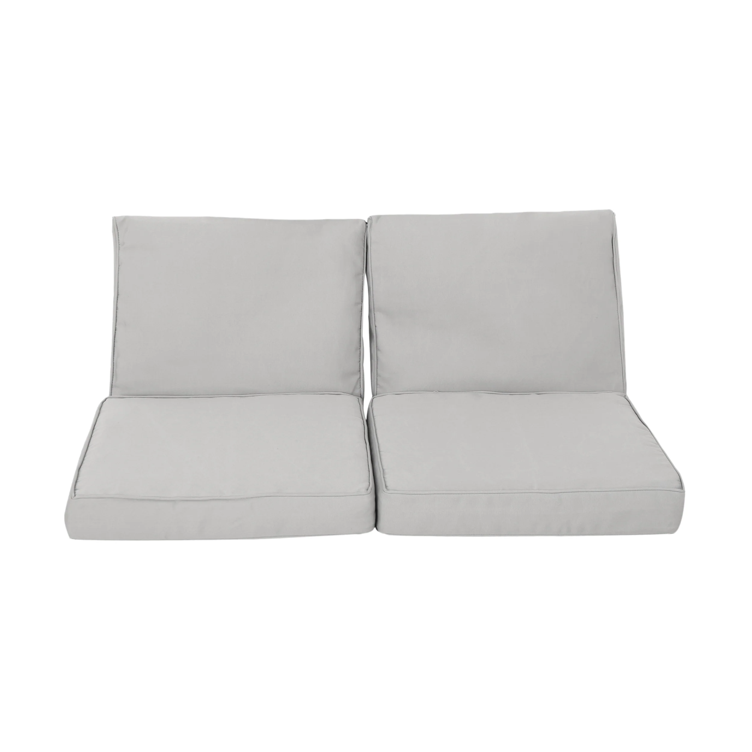 Atiyah Outdoor Water Resistant Fabric Loveseat Cushions with Piping - furnishings