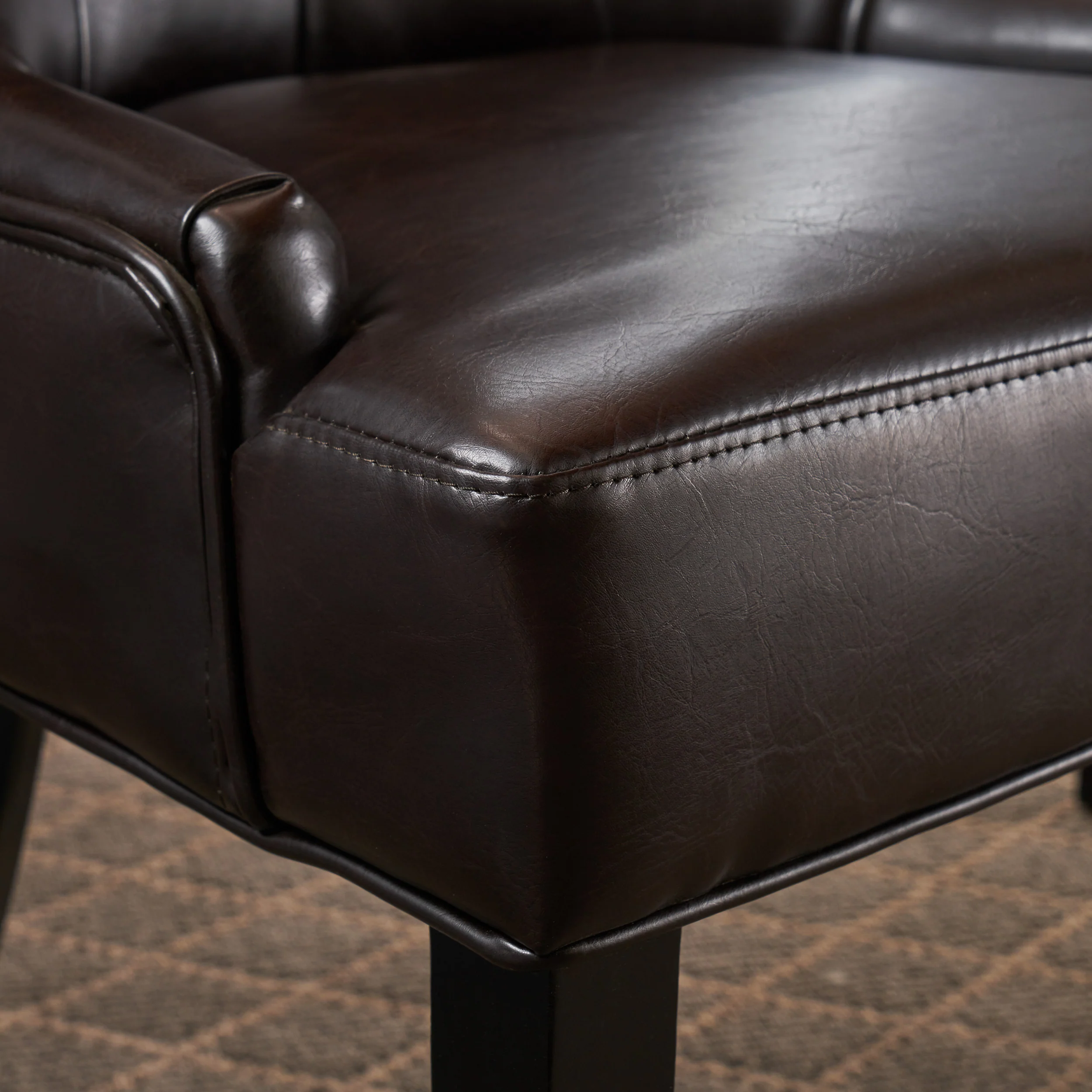Stacy Hourglass Leather Dining Chairs (Set of 4) - furnishings