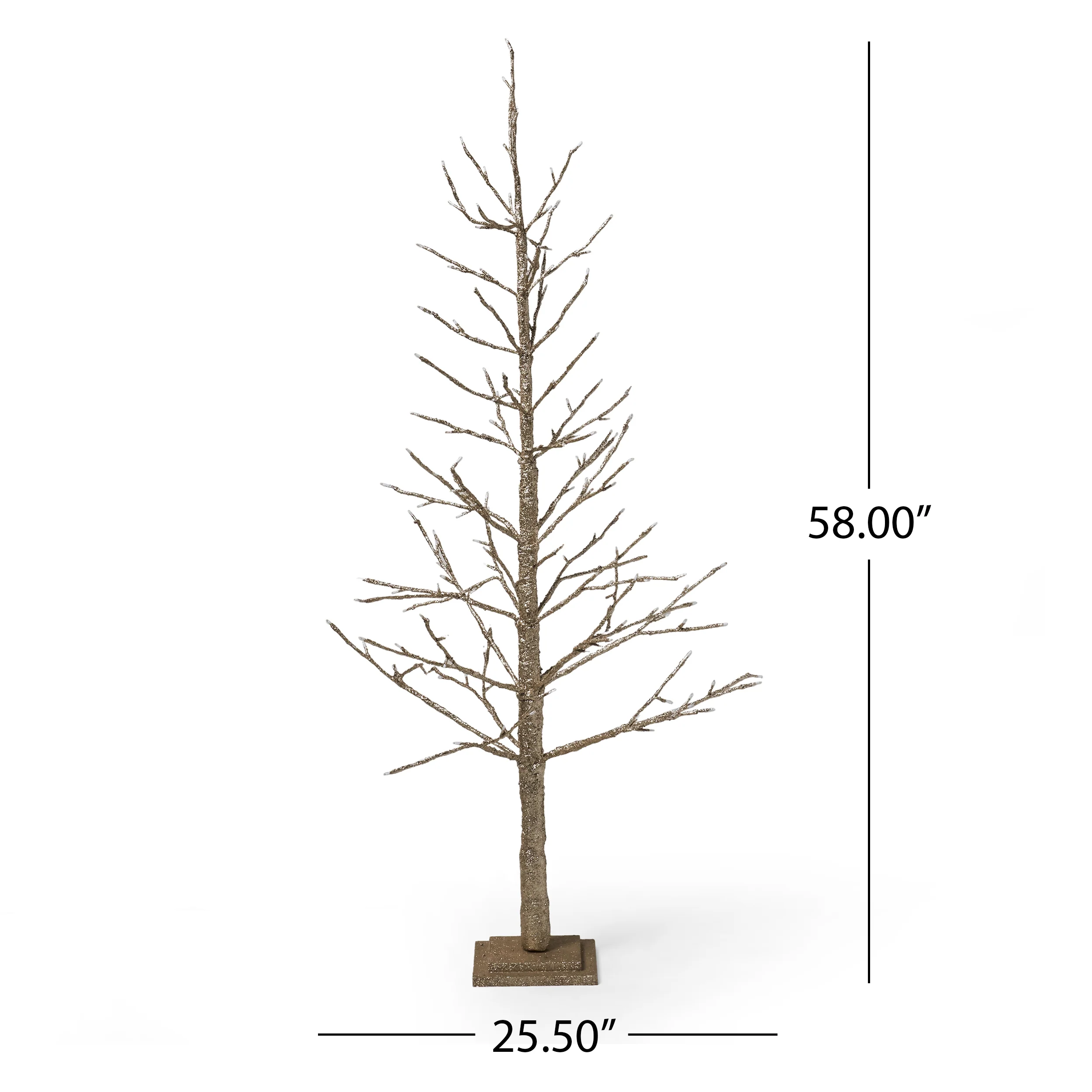 Azelia 5-foot Pre-Lit 186 Warm White LED Artificial Christmas Twig Tree - furnishings