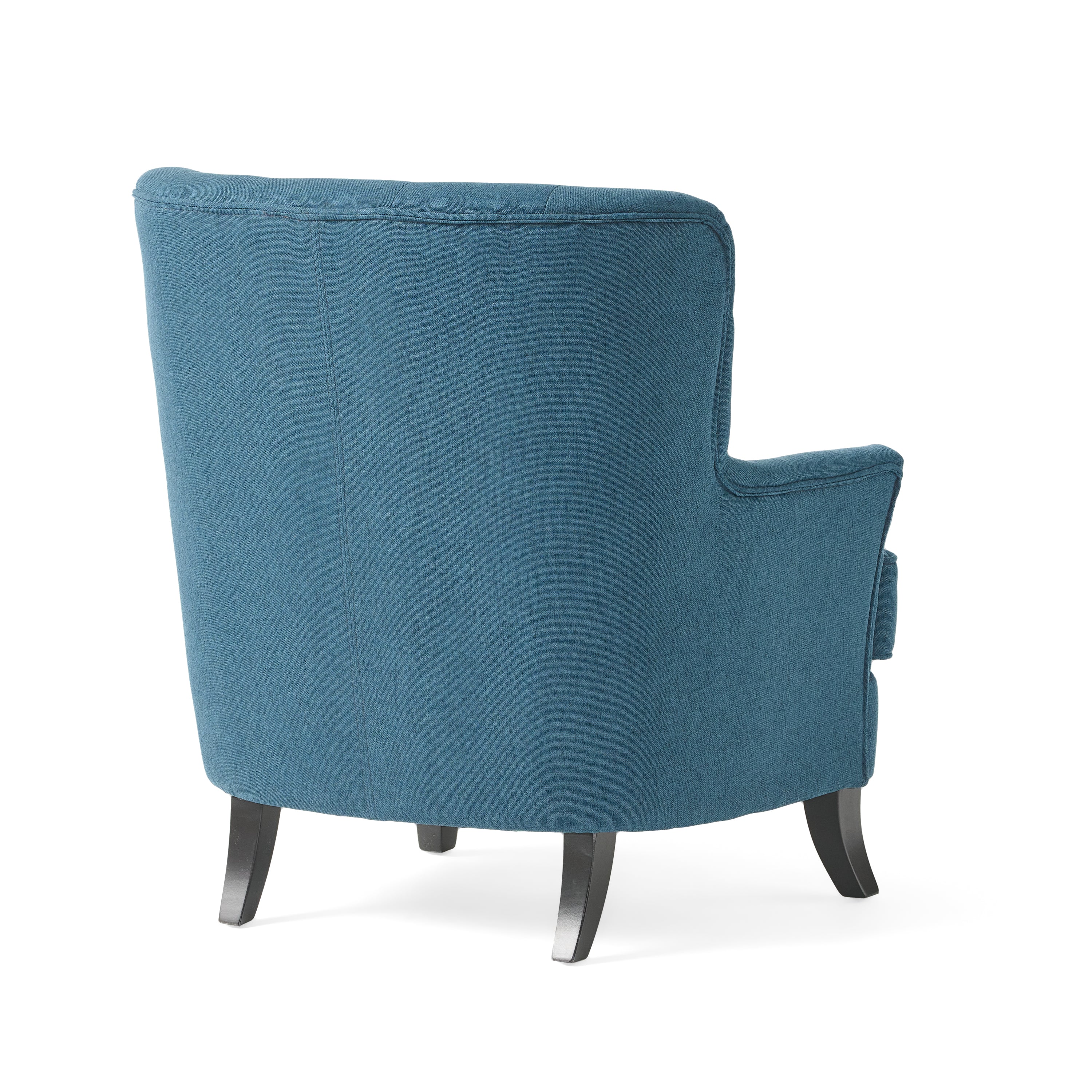 Annelia Contemporary Button Tufted Upholstered Fabric Club chair w/ Piped Edges - furnishings