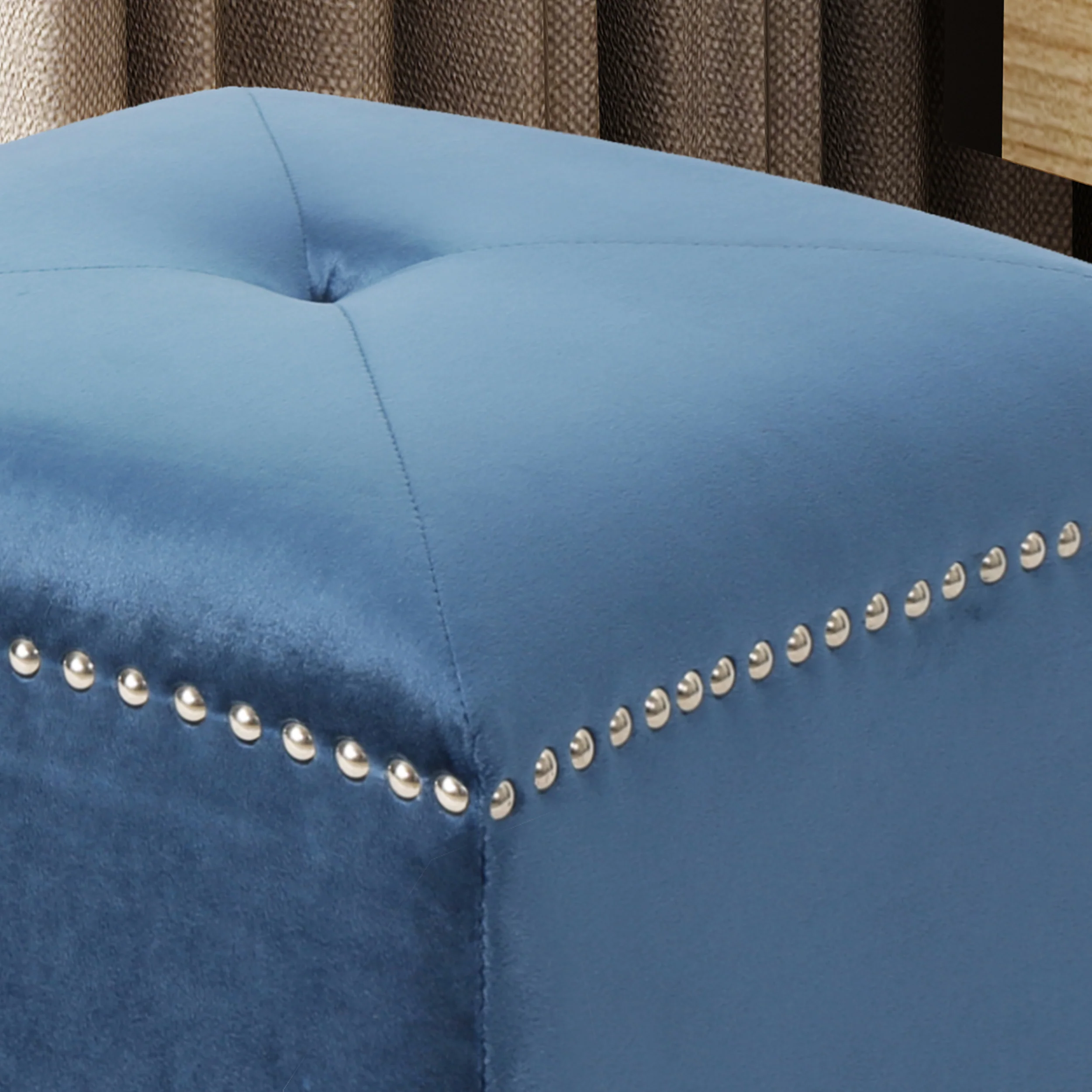 Liberty Glam Velvet Ottoman - furnishings