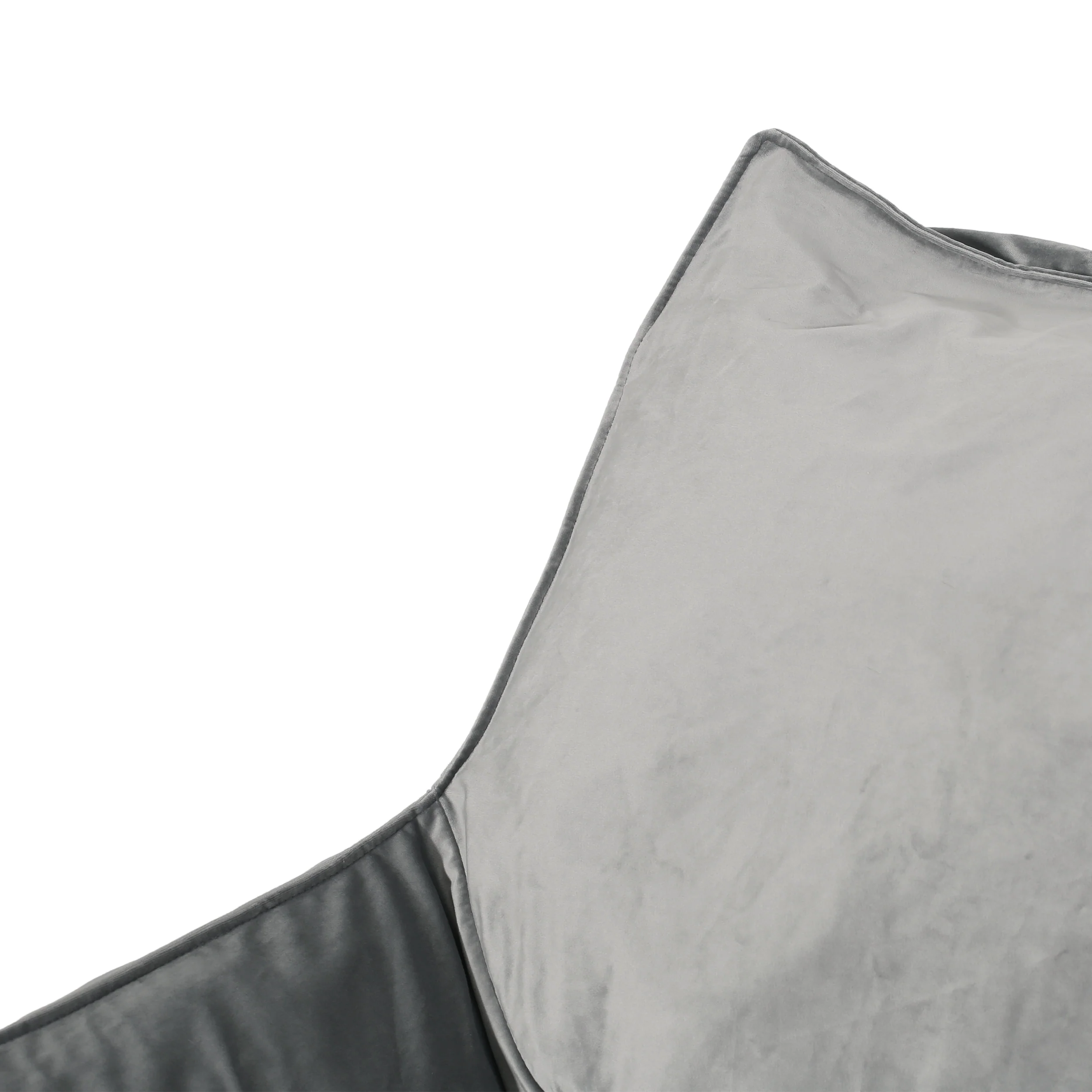 Ehlen Modern Velveteen Bean Bag Chair with Armrests - furnishings