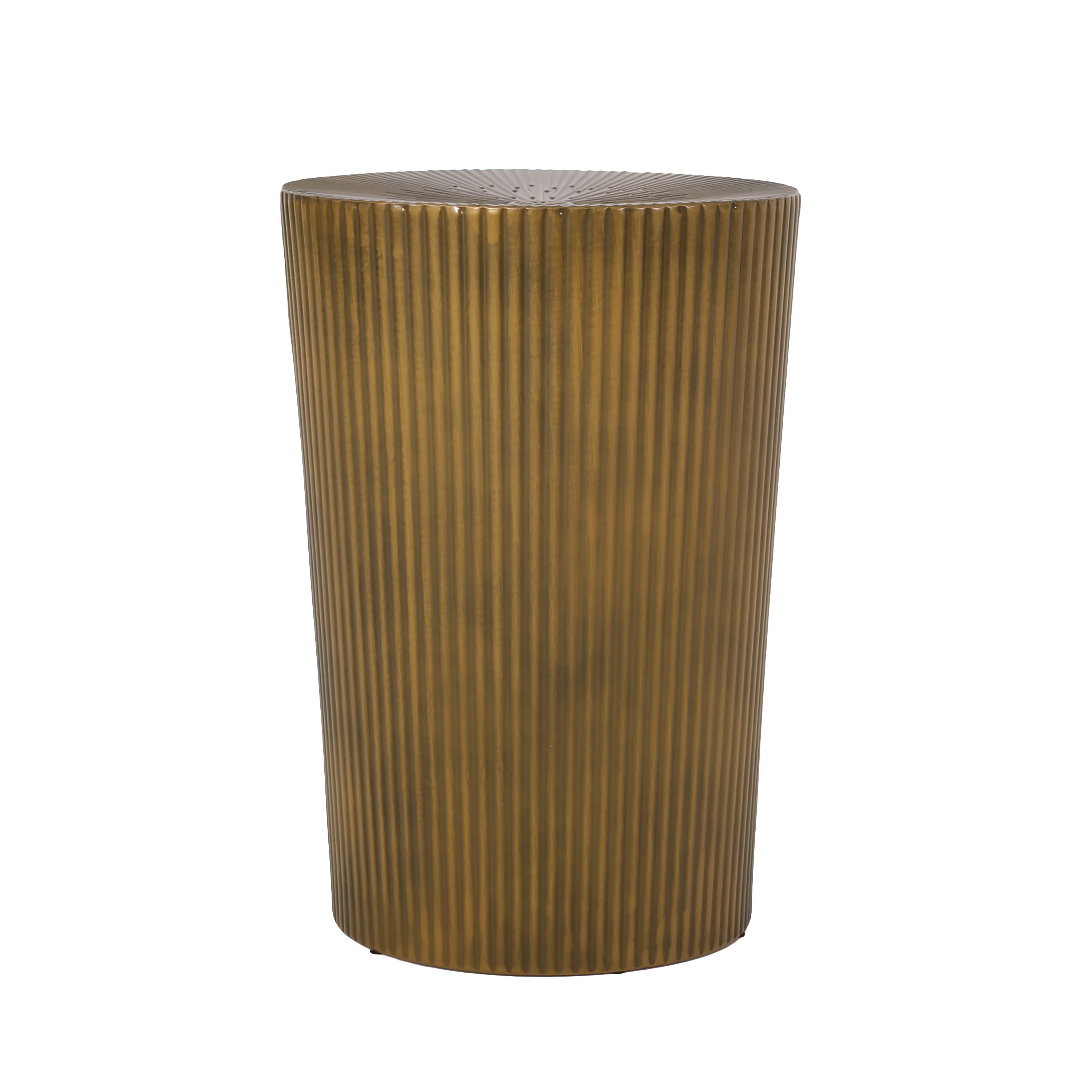 Pamsha Modern Iron Sunburst Side Table - furnishings